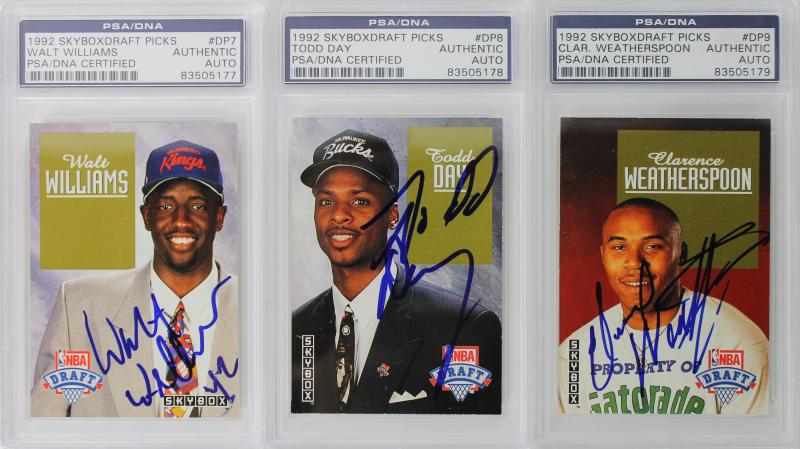 Complete Signed 1992 Skybox Draft Picks Set (27) W/ Shaq, Mourning PSA Slabbed