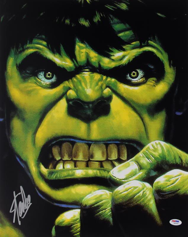 Stan Lee Authentic Signed The Hulk 16X20 Photo Marvel Comics Autograph PSA/DNA 2