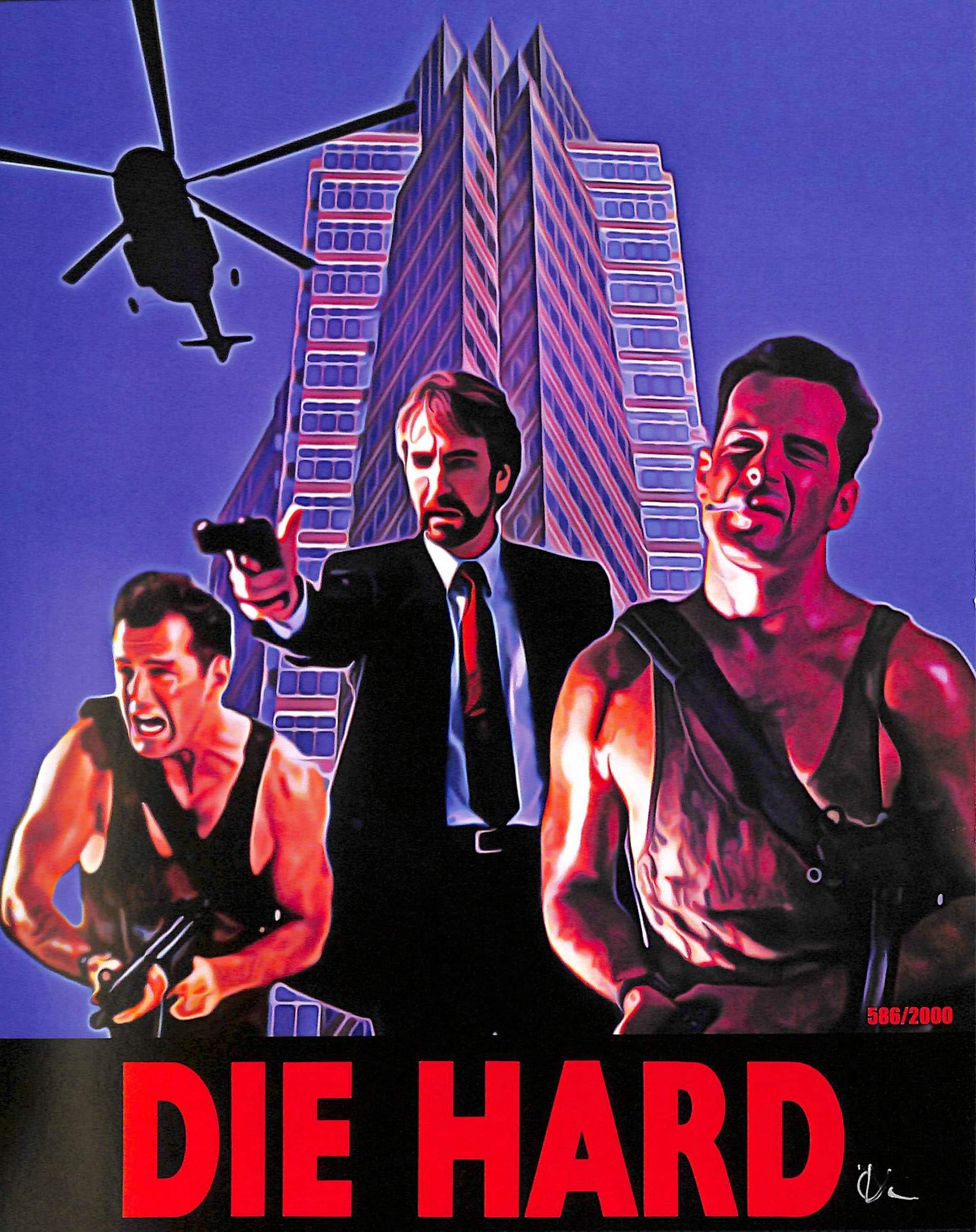 Oscar Van Authentic Signed 8x10 Die Hard Art Print Photo COA BAM BOX #586/2000