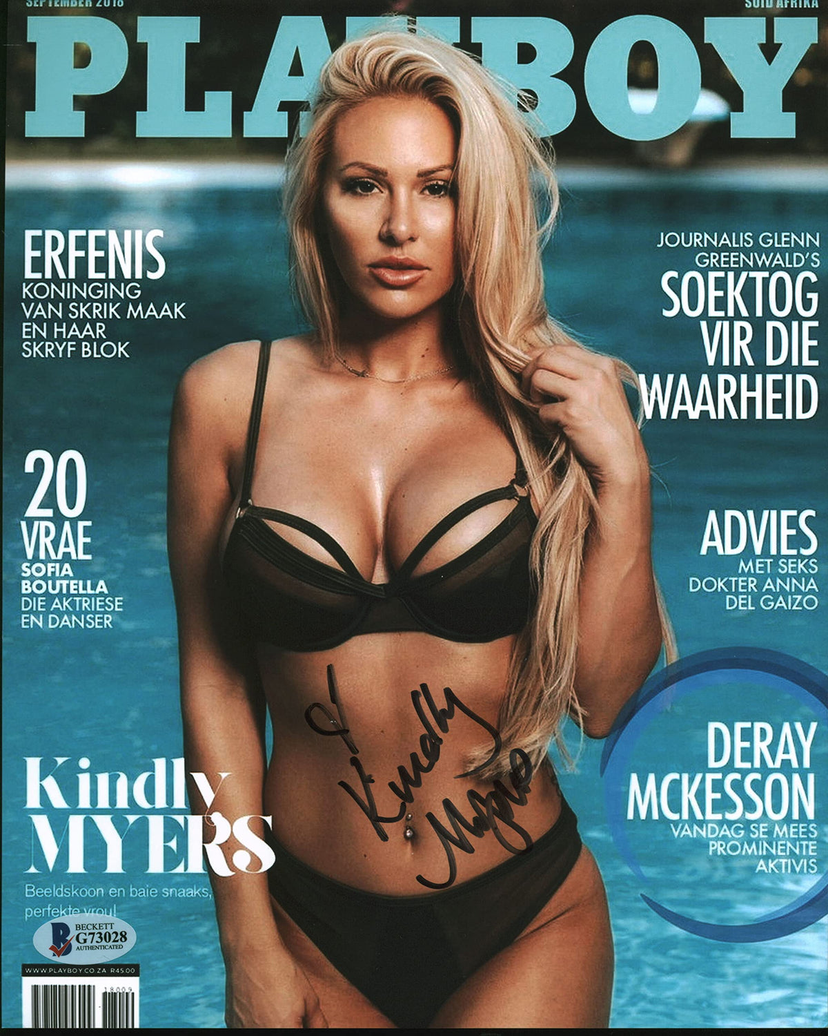 Kindly Myers Playboy Authentic Signed 8x10 Photo Autographed BAS #G73028