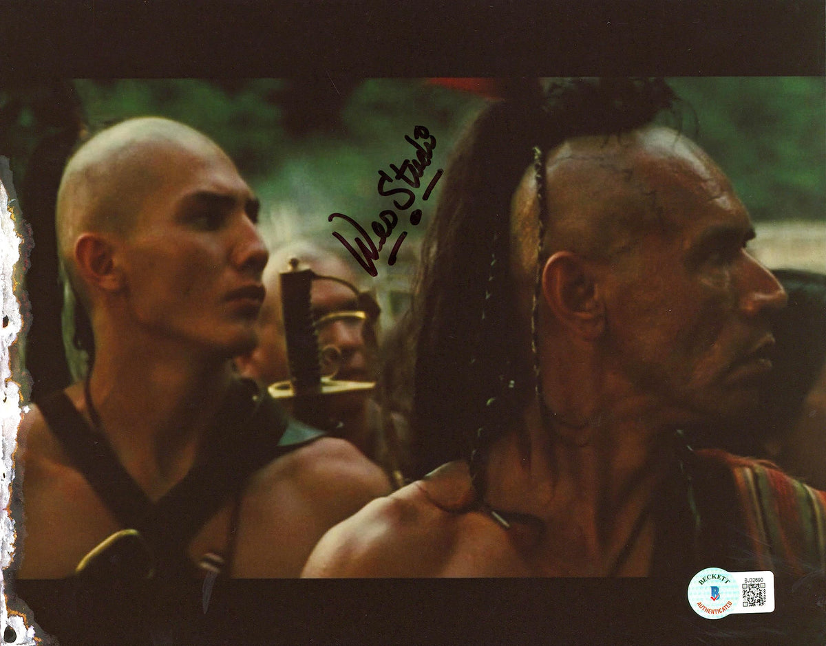 Wes Studi The Last of the Mohicans Signed 8x10 Photo Damaged BAS #BJ32690