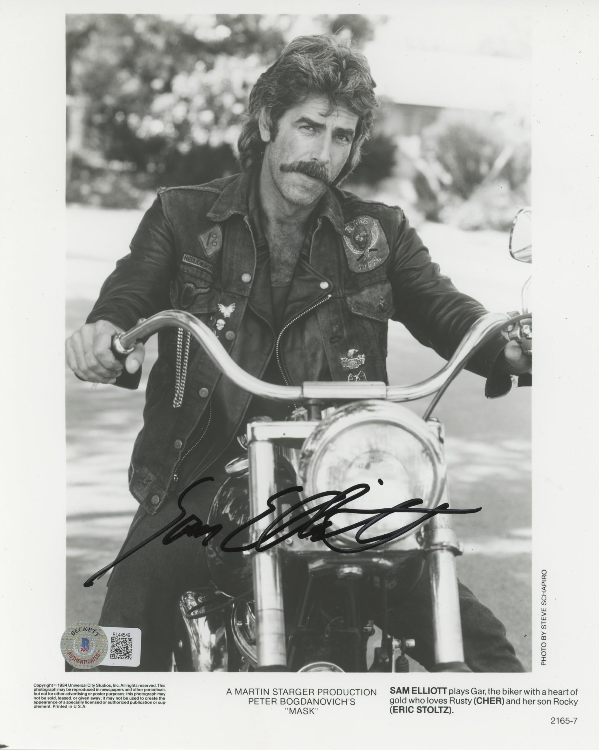 Sam Elliott Mask Authentic Signed 8x10 Photo Autographed BAS #BL44549