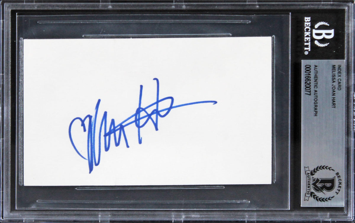 Melissa Joan Hart Sabrina The Teenage Witch Signed 3x5 Index Card BAS Slabbed