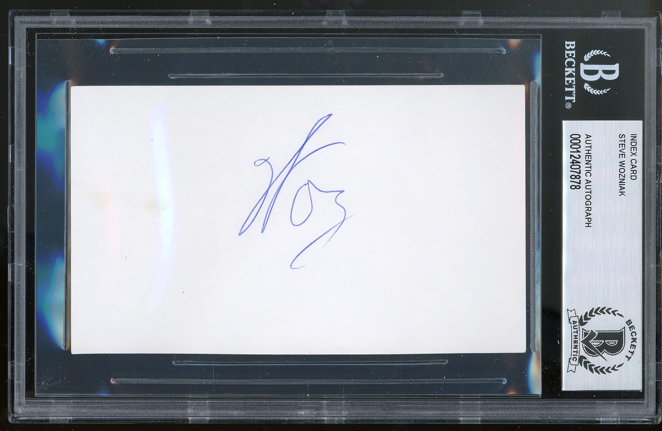 Steve Wozniak Apple Authentic Signed 3x5 Index Card Autographed BAS Slabbed