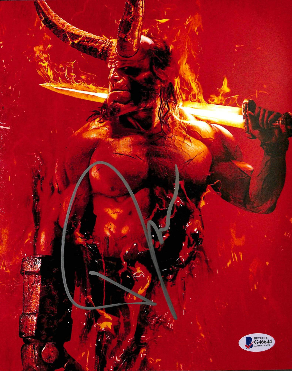 David Harbour Hellboy Authentic Signed 8x10 Photo Autographed BAS #G46644
