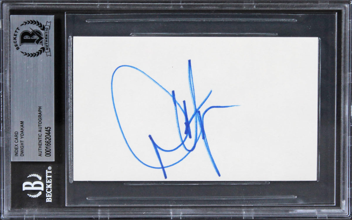 Dwight Yoakam Sling Blade Authentic Signed 3x5 Index Card BAS Slabbed