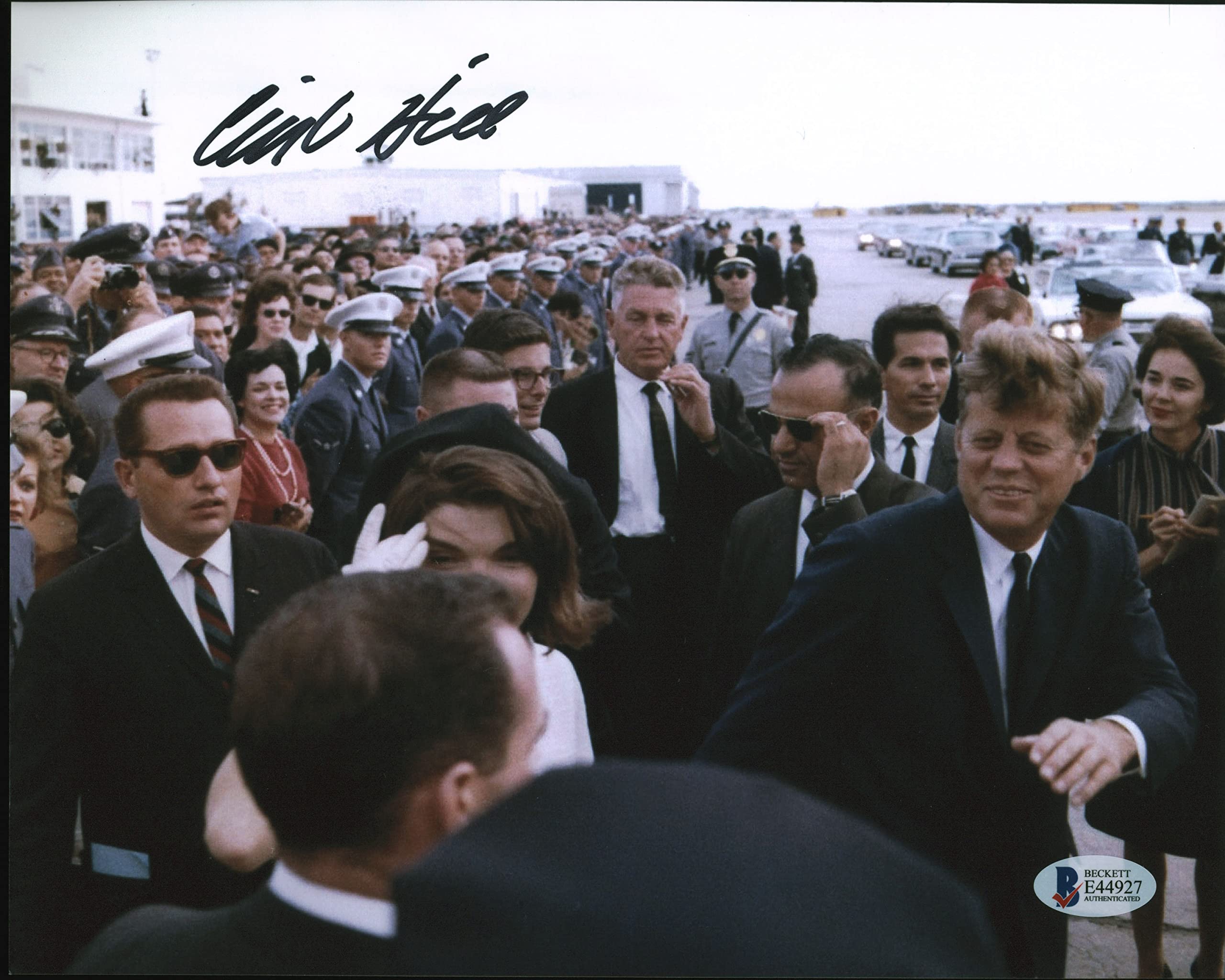 Clint Hill JFK Assassination Secret Service Agent Signed 8x10 Photo BAS #E44927