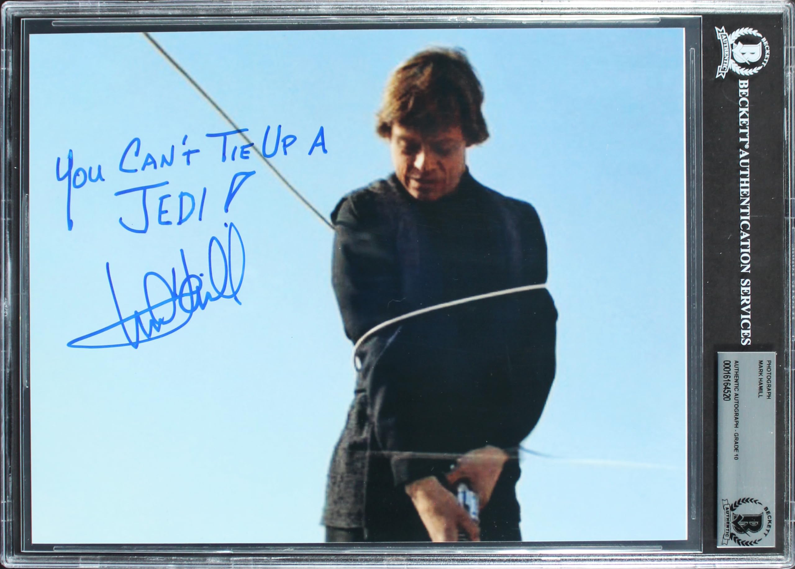 Mark Hamill Star Wars Empire Strikes Back Signed 8x10 Photo Auto 10! BAS Slabbed