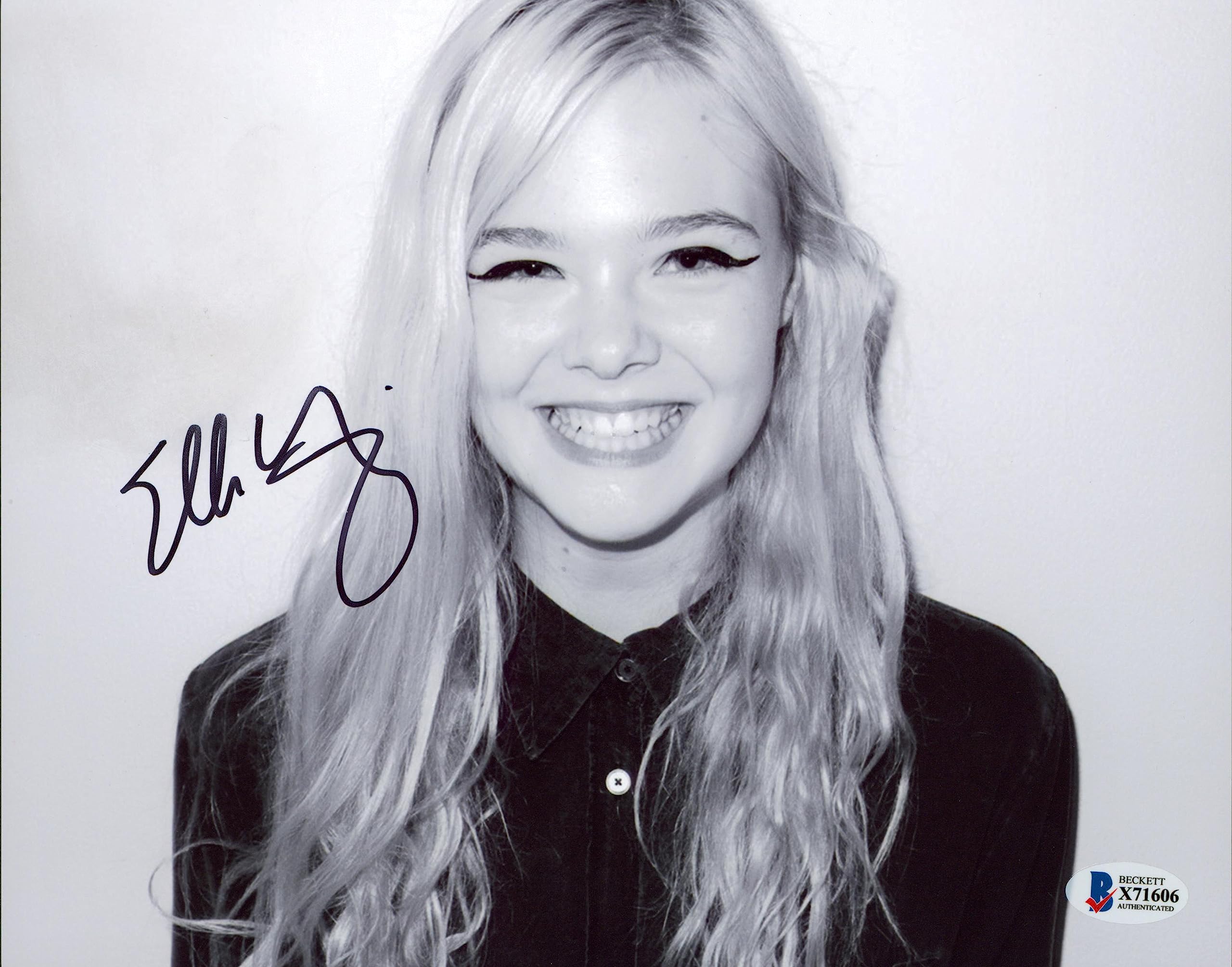 Elle Fanning Maleficent Authentic Signed 8x10 Photo Autographed BAS #X71606