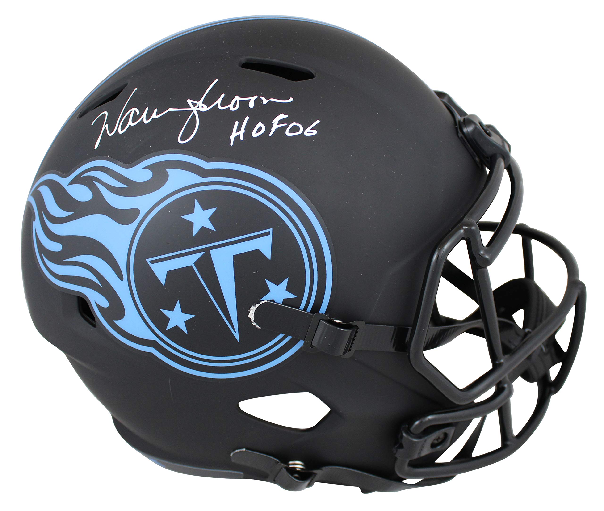 Titans Warren Moon "HOF 06" Signed Eclipse Full Size Speed Rep Helmet BAS Wit