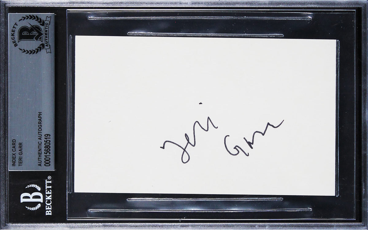 Teri Garr Young Frankenstein Authentic Signed 3x5 Index Card BAS Slabbed 1