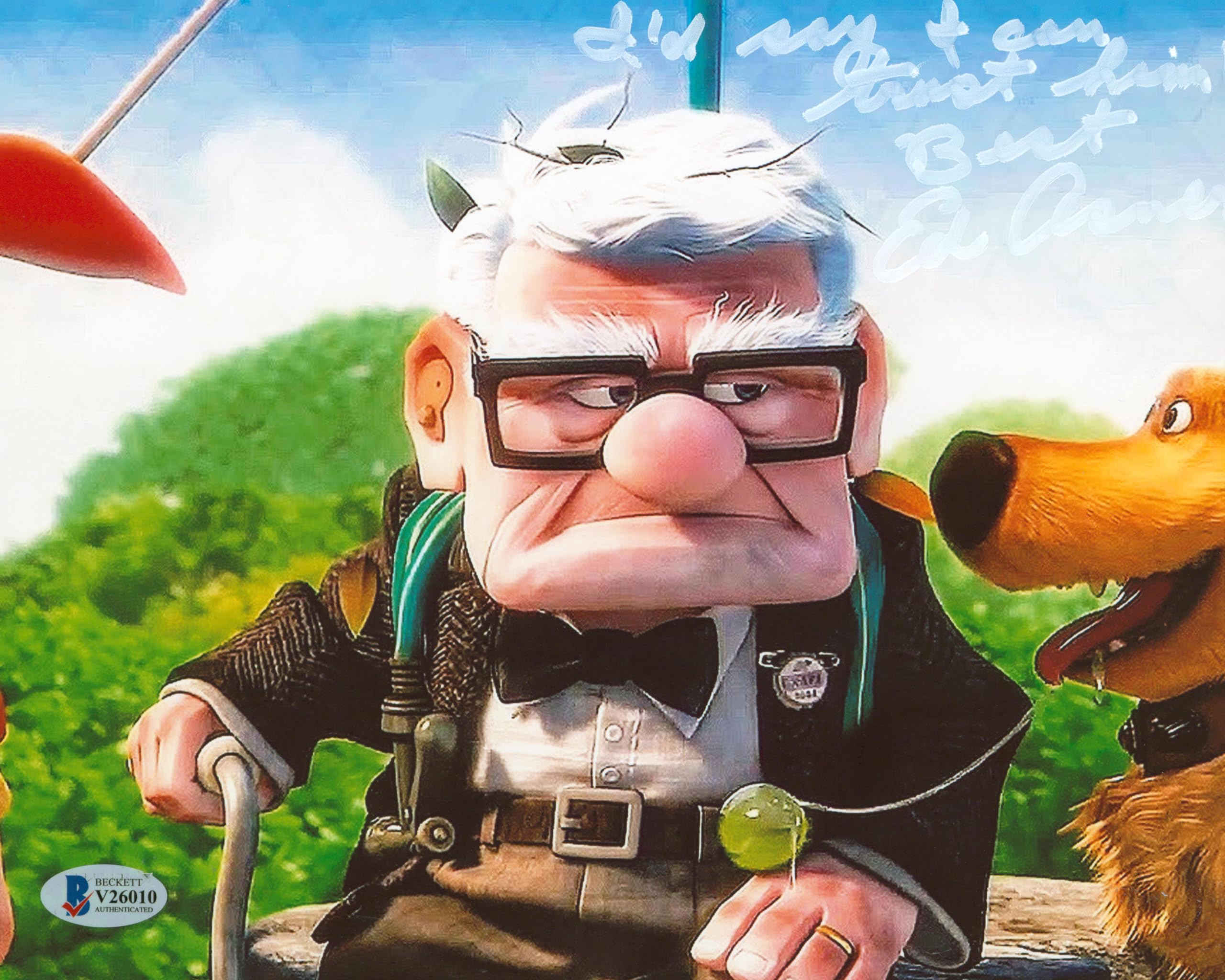 Ed Asner Up "I'd Say I Can Trust Him!" Authentic Signed 8x10 Photo BAS #V26010