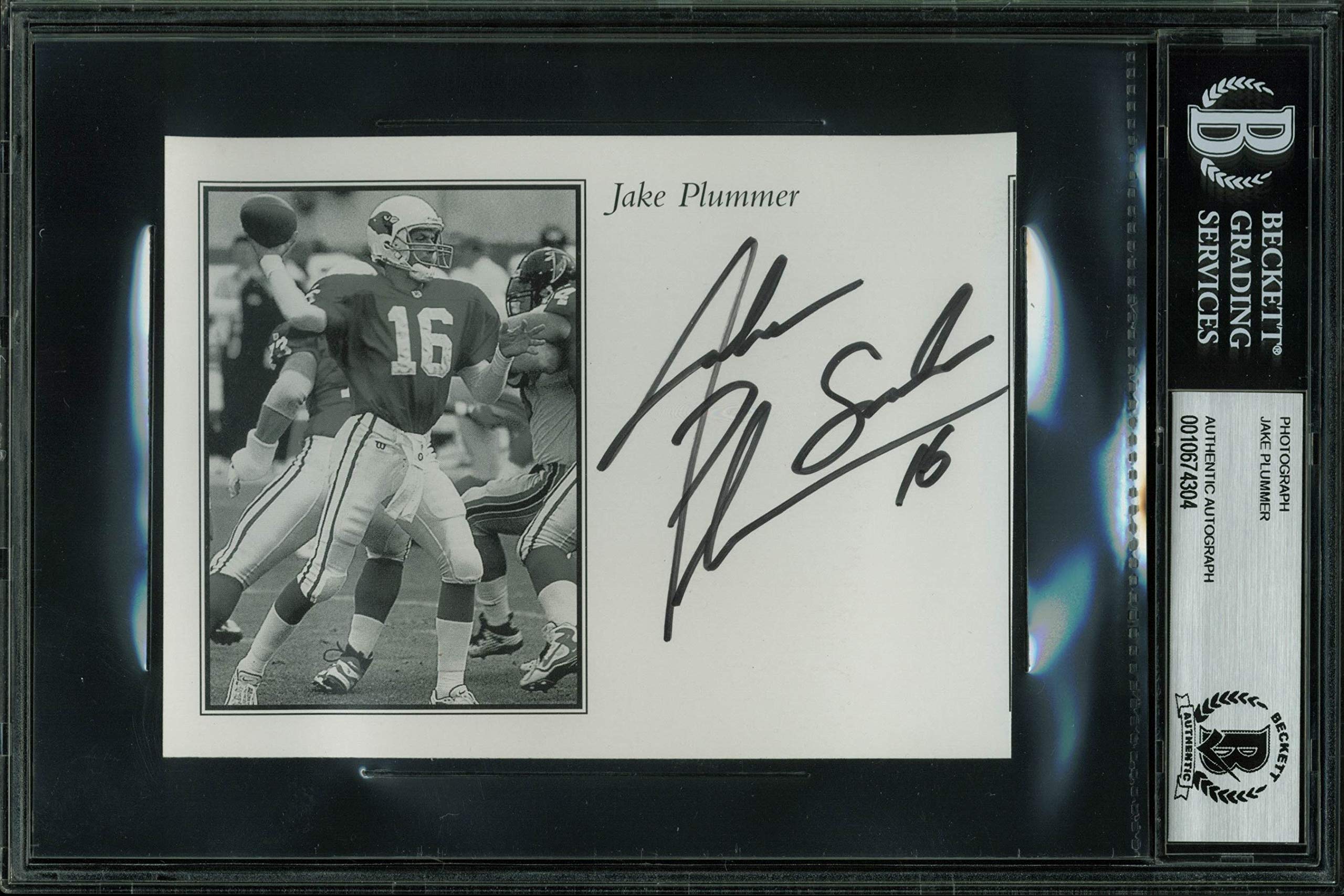 Cardinals Jake Plummer Authentic Signed 4.25x5.5 Photo Autographed BAS Slabbed
