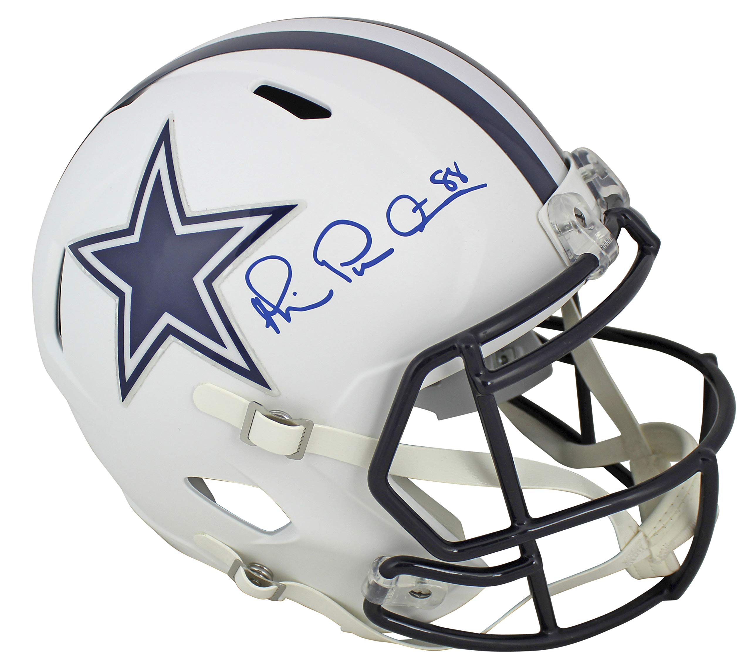 Cowboys Michael Irvin Authentic Signed Flat White Full Size Speed Rep Helmet BAS
