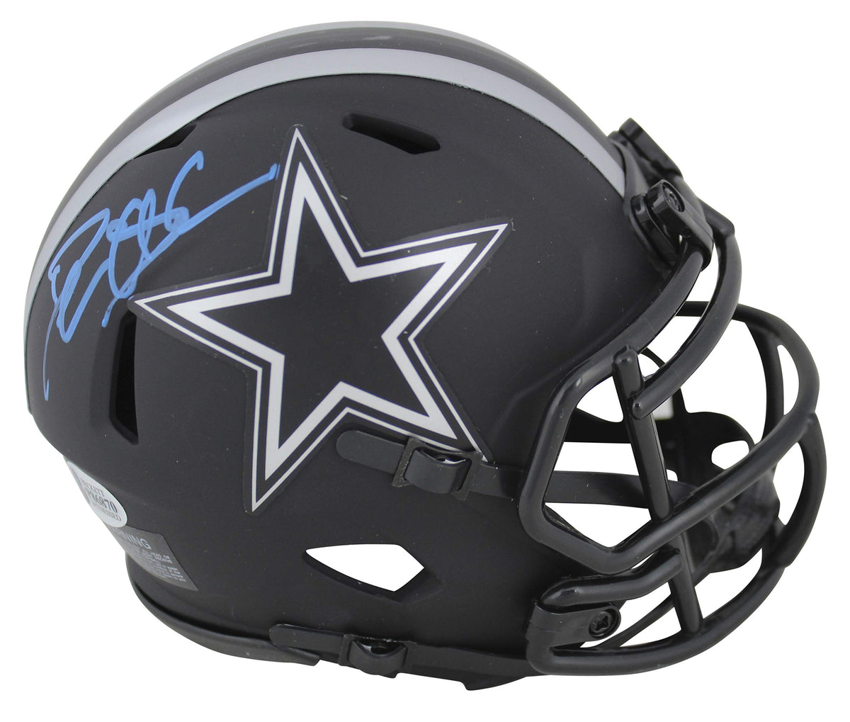 Cowboys Deion Sanders Authentic Signed Eclipse Speed Mini Helmet Blue Sig. BAS