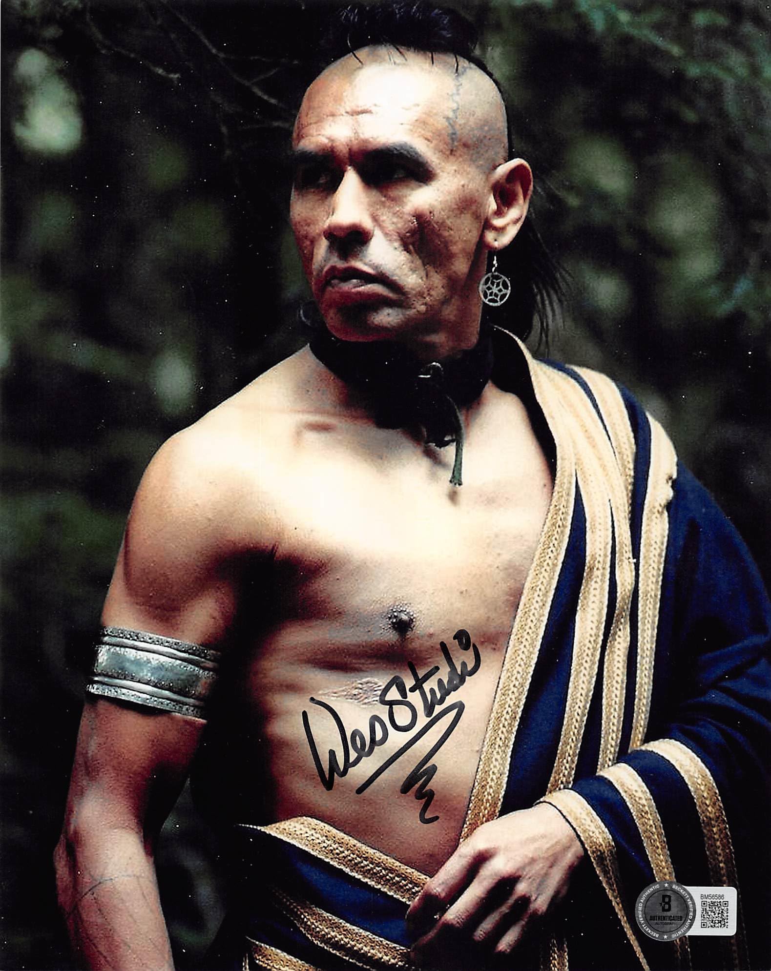 Wes Studi The Last of the Mohicans Authentic Signed 8x10 Vertical Photo BAS 2