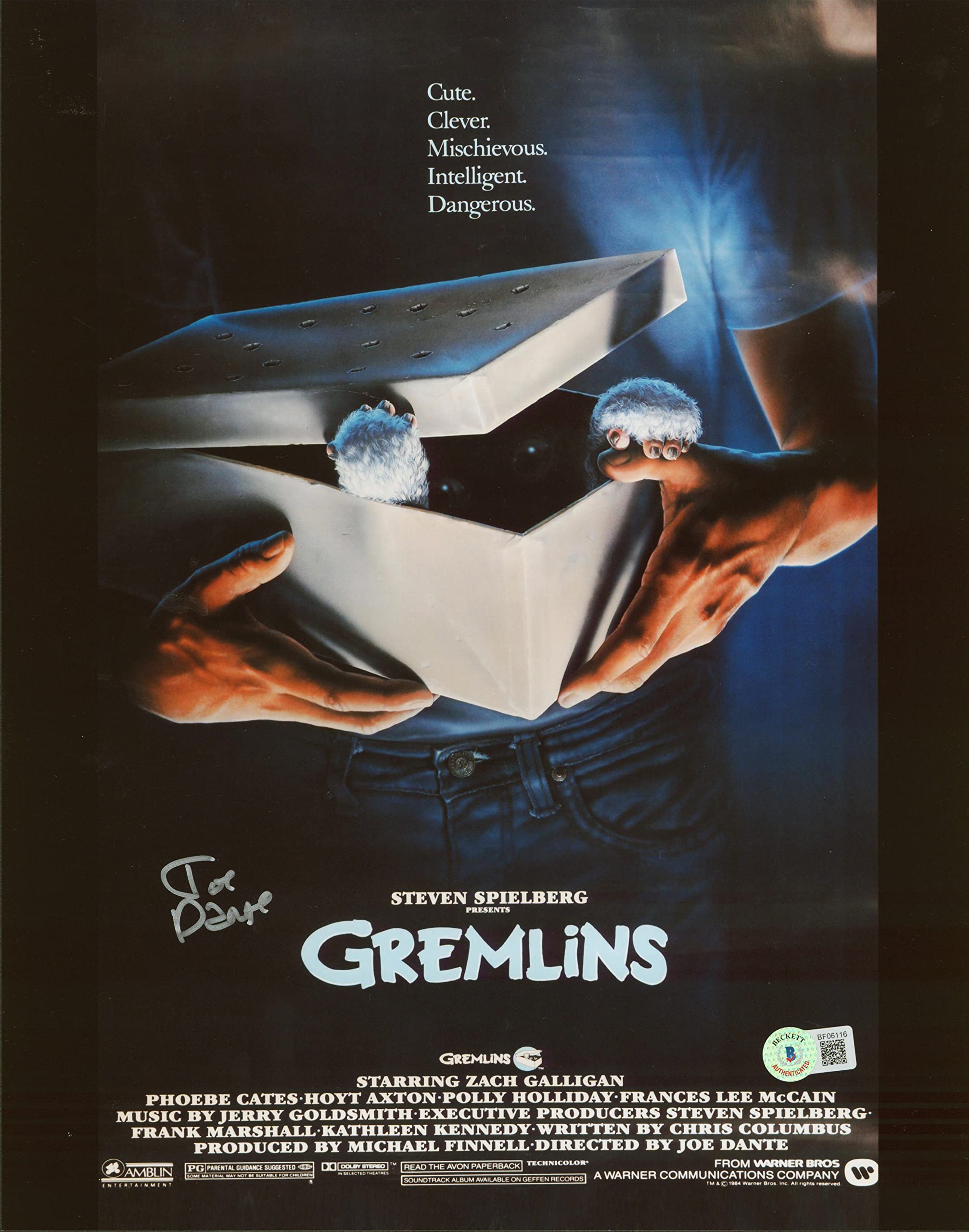 Joe Dante Gremlins Authentic Signed 11x14 Photo Autographed BAS #BF06116
