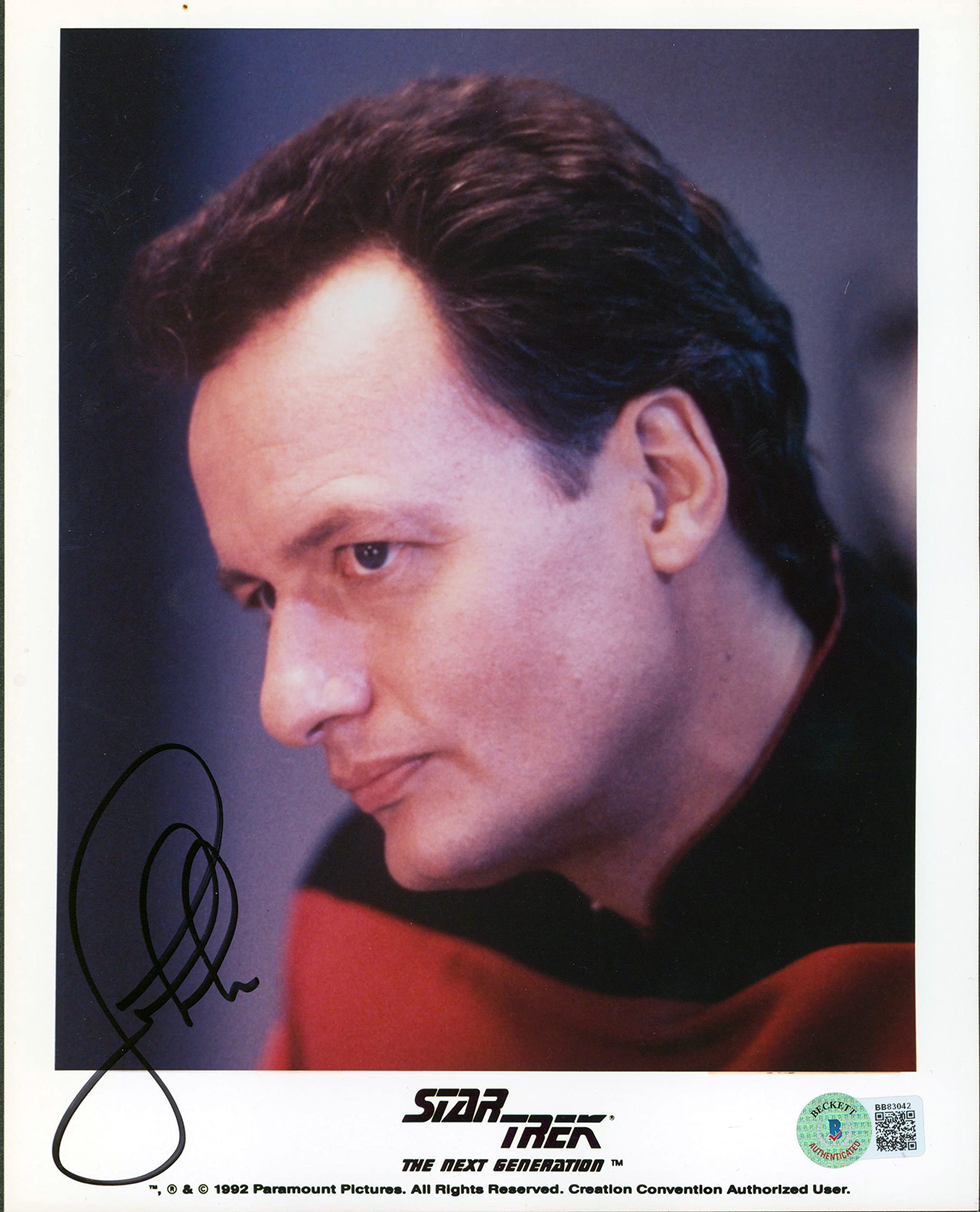 John Delancie Star Trek The Next Generation Signed 8x10 Promo Photo BAS #BB83042