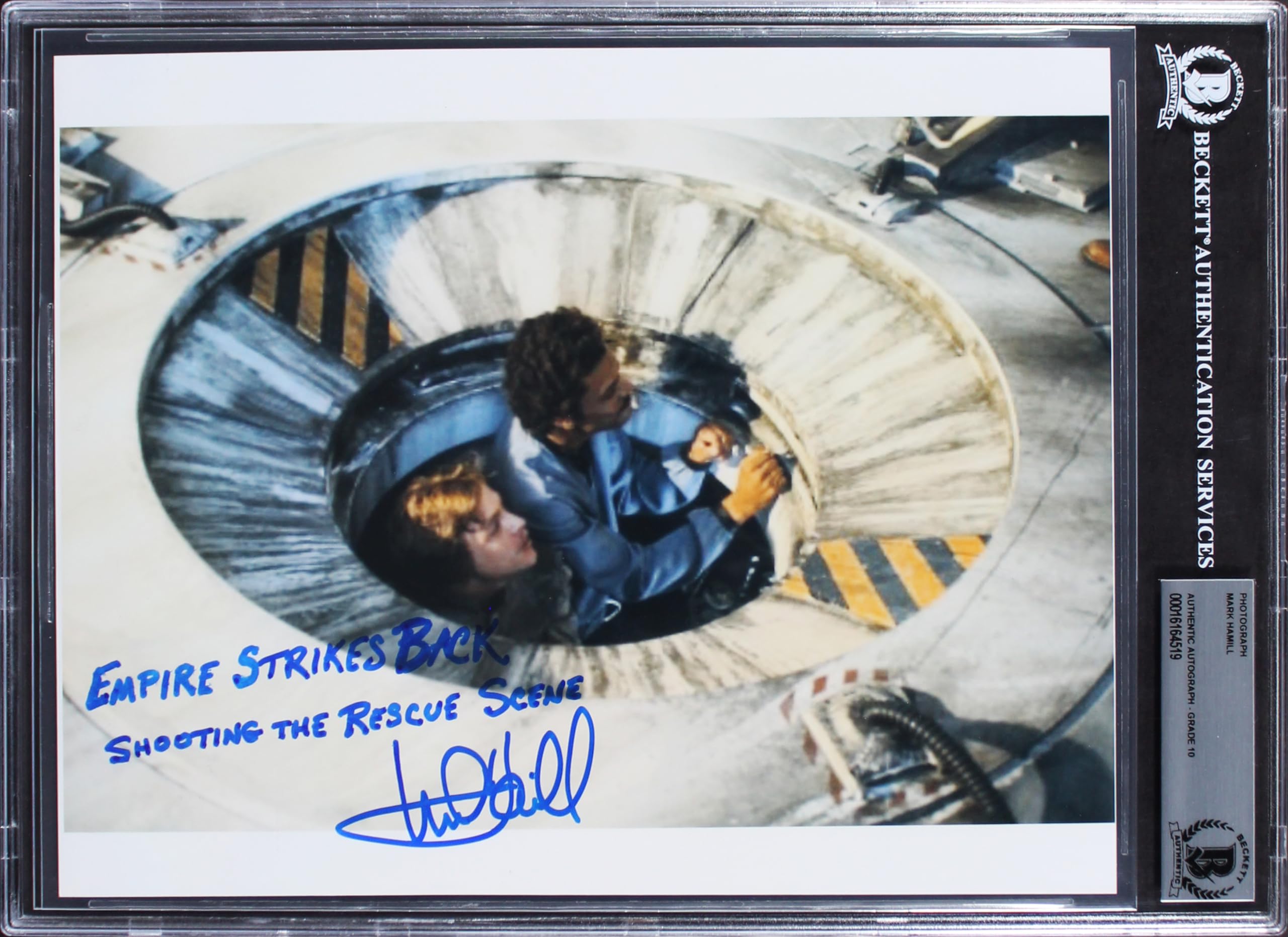 Mark Hamill Star Wars "The Rescue Scene" Signed 8x10 Photo Auto 10! BAS Slabbed