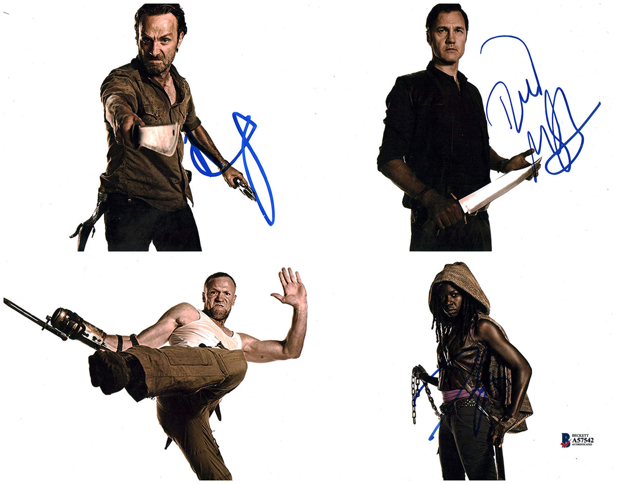 The Walking Dead (3) Lincoln, Guira & Morrissey Signed 11x14 Photo BAS #A57542