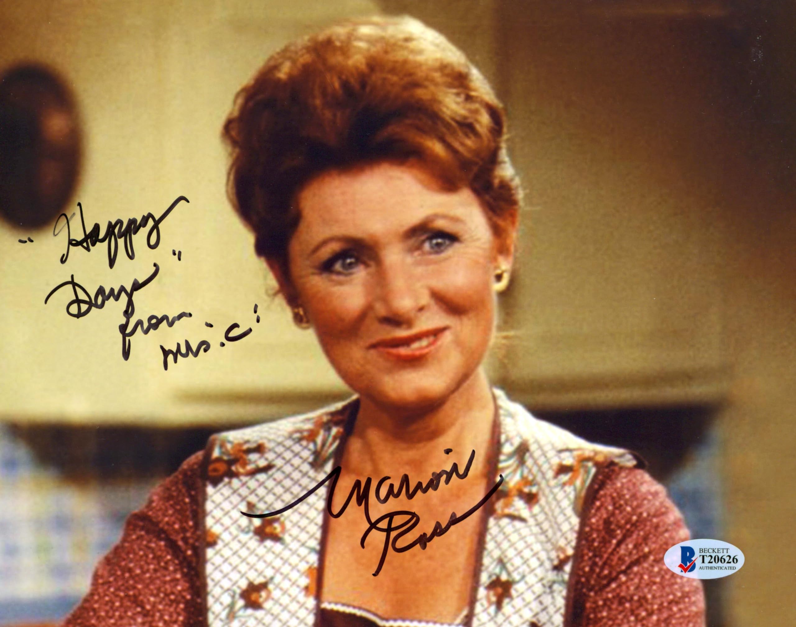 Marion Ross Happy Days "Happy Days From Mrs. C." Signed 8x10 Photo BAS #T20626