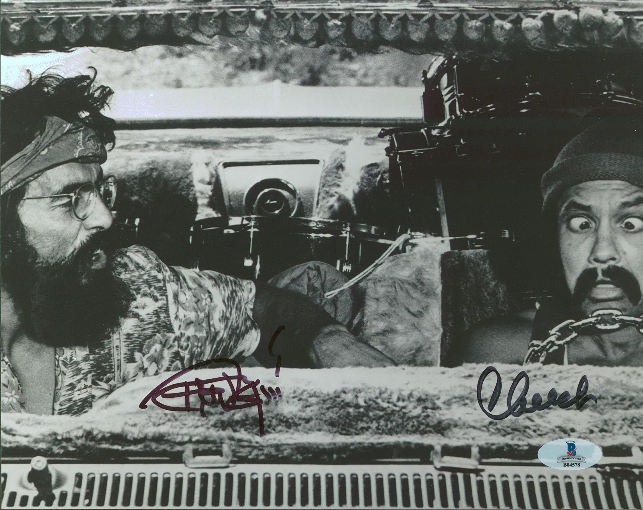 Cheech Marin & Tommy Chong Up in Smoke Authentic Signed 8x10 Photo BAS #B04578