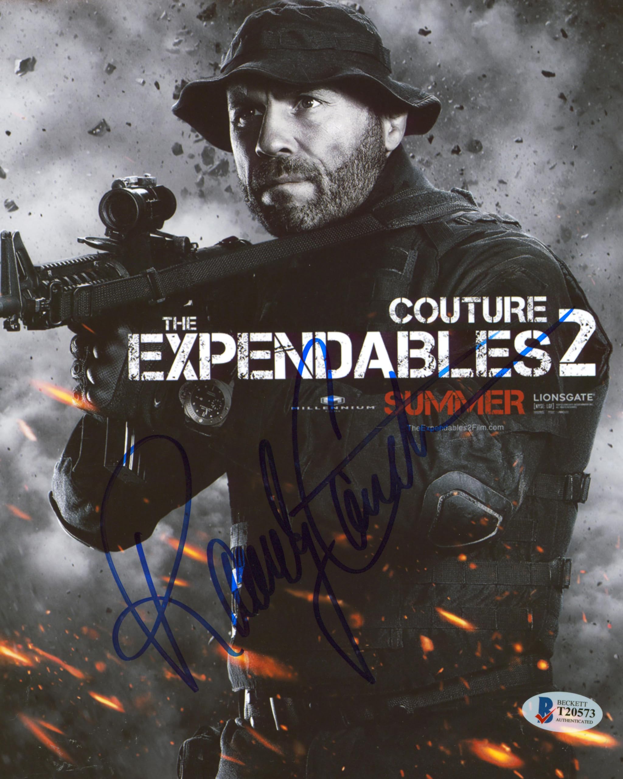 Randy Couture The Expendables 2 Authentic Signed 8x10 Photo BAS #T20573