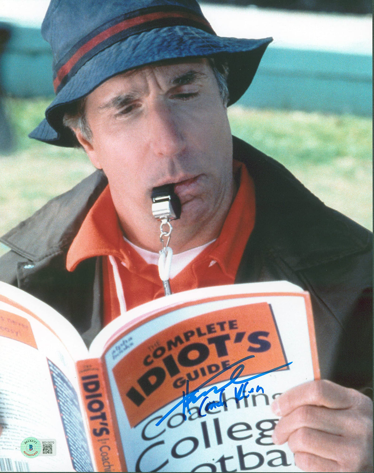 Henry Winkler The Waterboy Coach Klein Authentic Signed 11x14 Photo BAS #BD13070