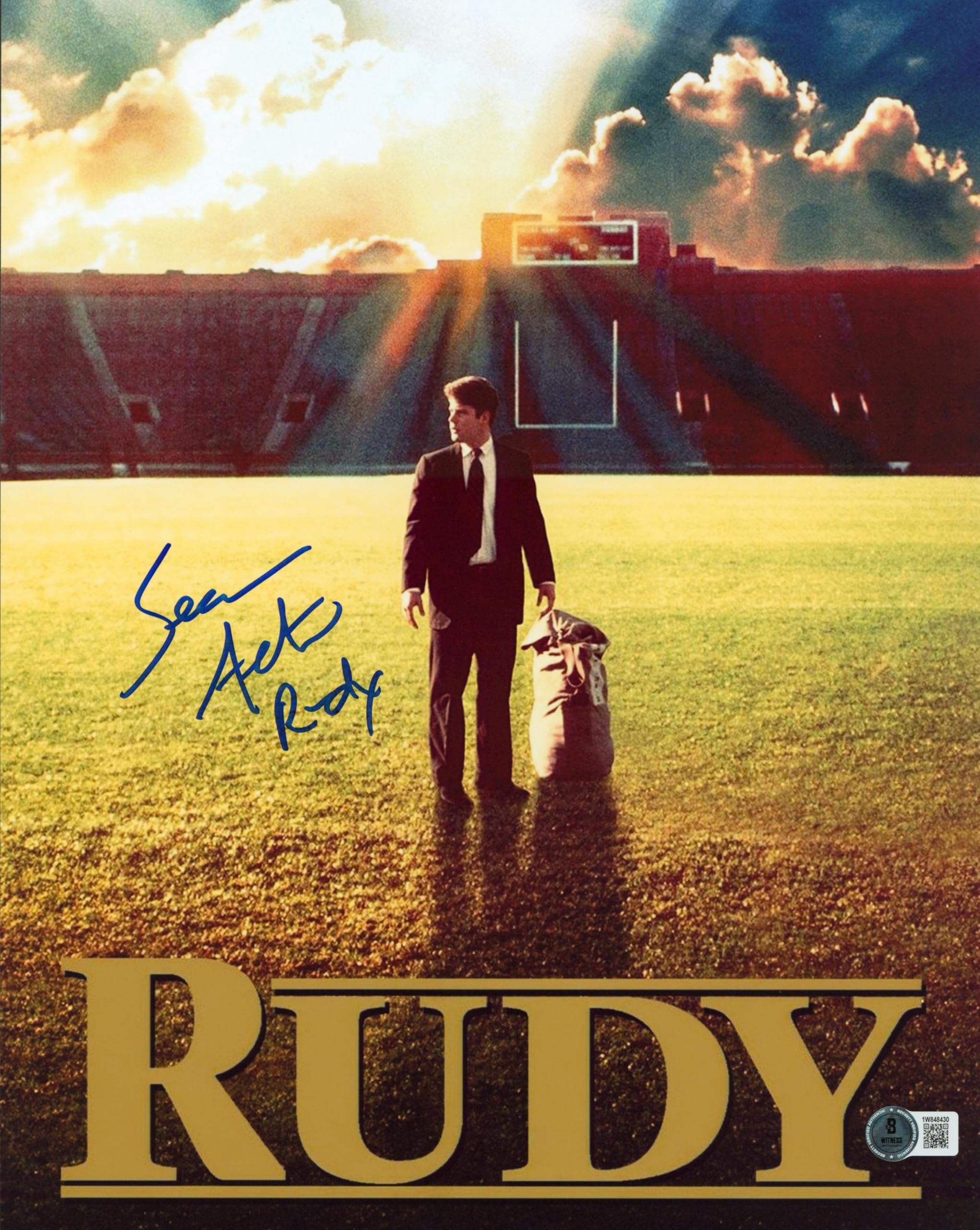 Sean Astin "Rudy" Authentic Signed 11x14 Vertical Poster Photo BAS Witnessed