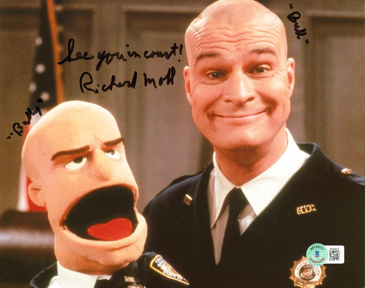 Richard Moll Night Court "See You In Court!" Signed 8x10 Photo BAS #BH44914