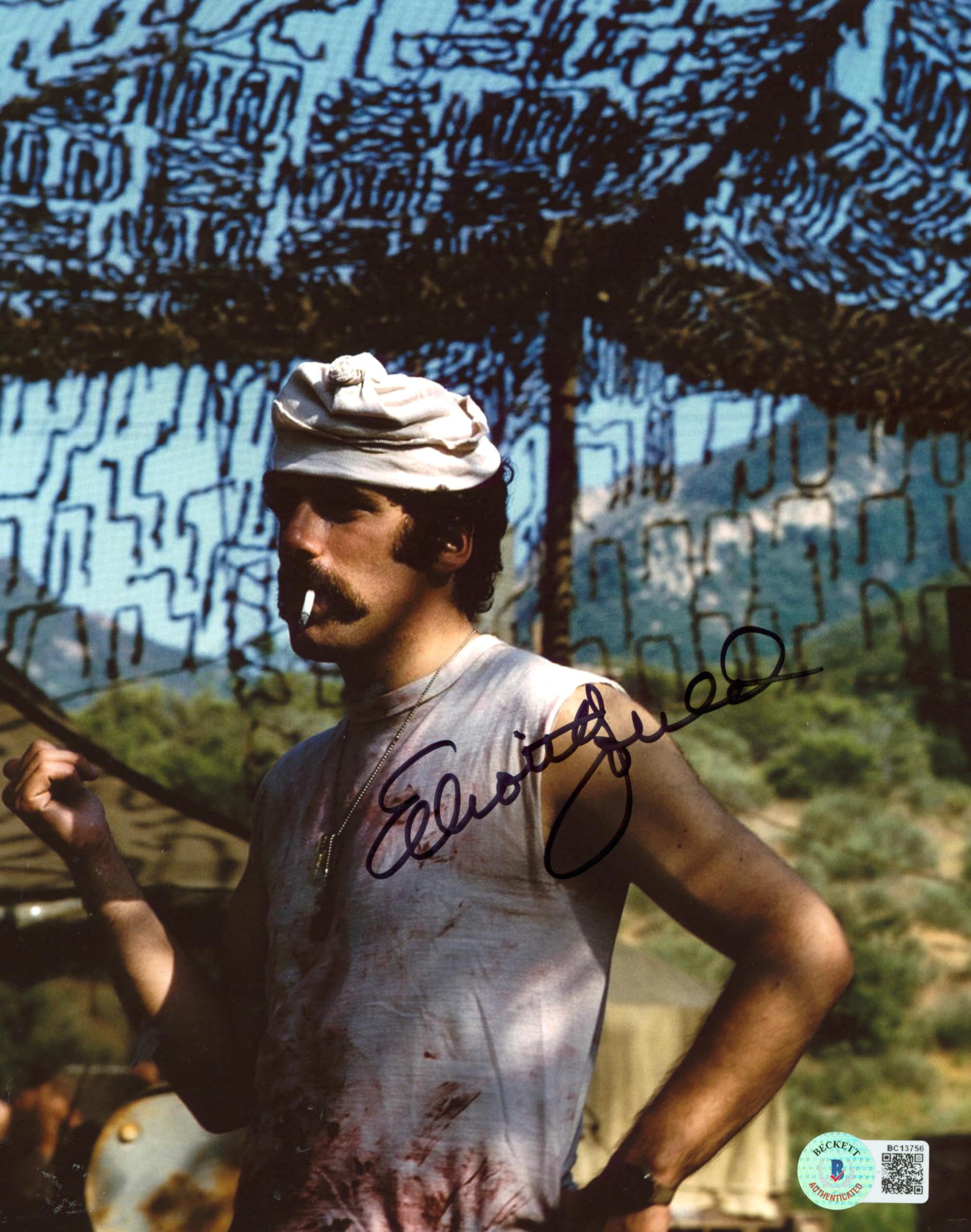 Elliott Gould M*A*S*H Authentic Signed 8x10 Vertical Photo Autographed BAS 2