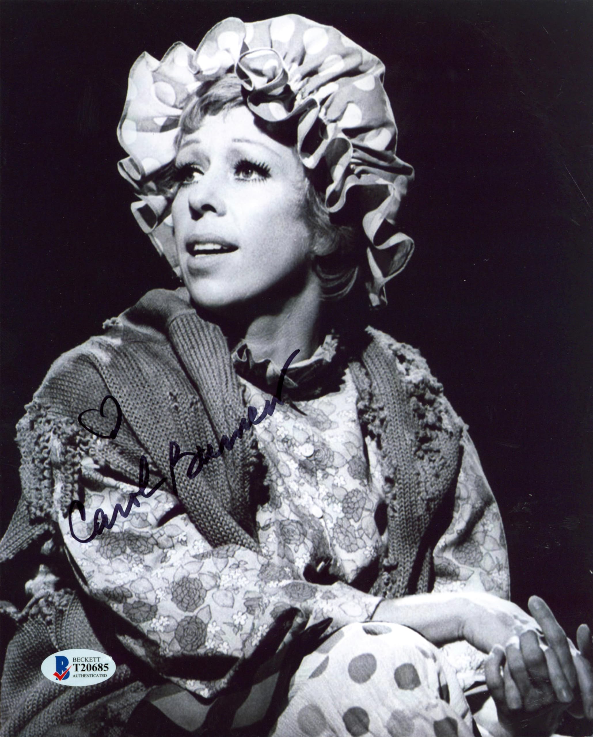 Carol Burnett Authentic Signed 8x10 Photo Autographed BAS #T20685