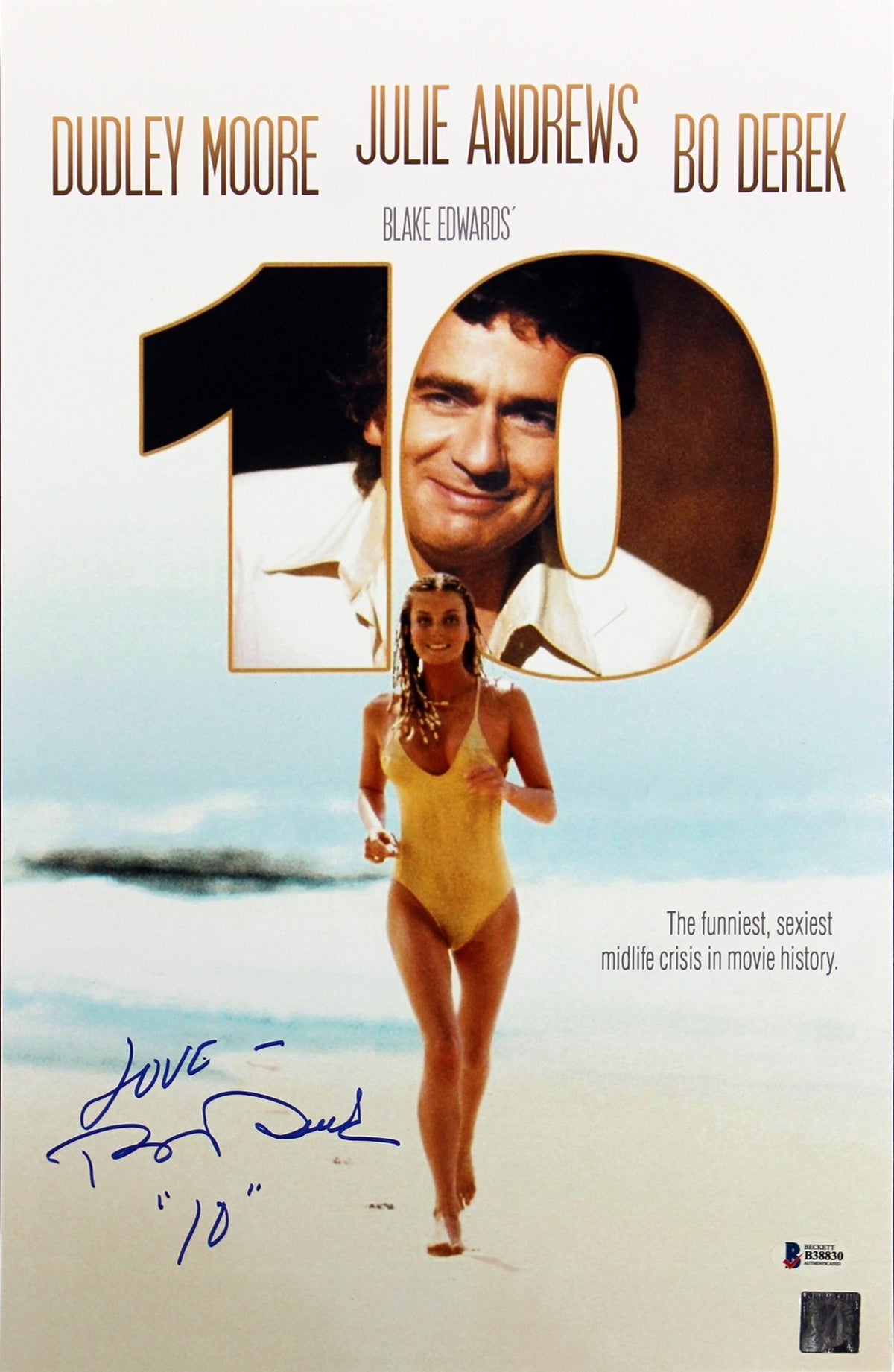 Bo Derek "Love" Authentic Signed 11x17 10 Mini Movie Poster BAS #B38830