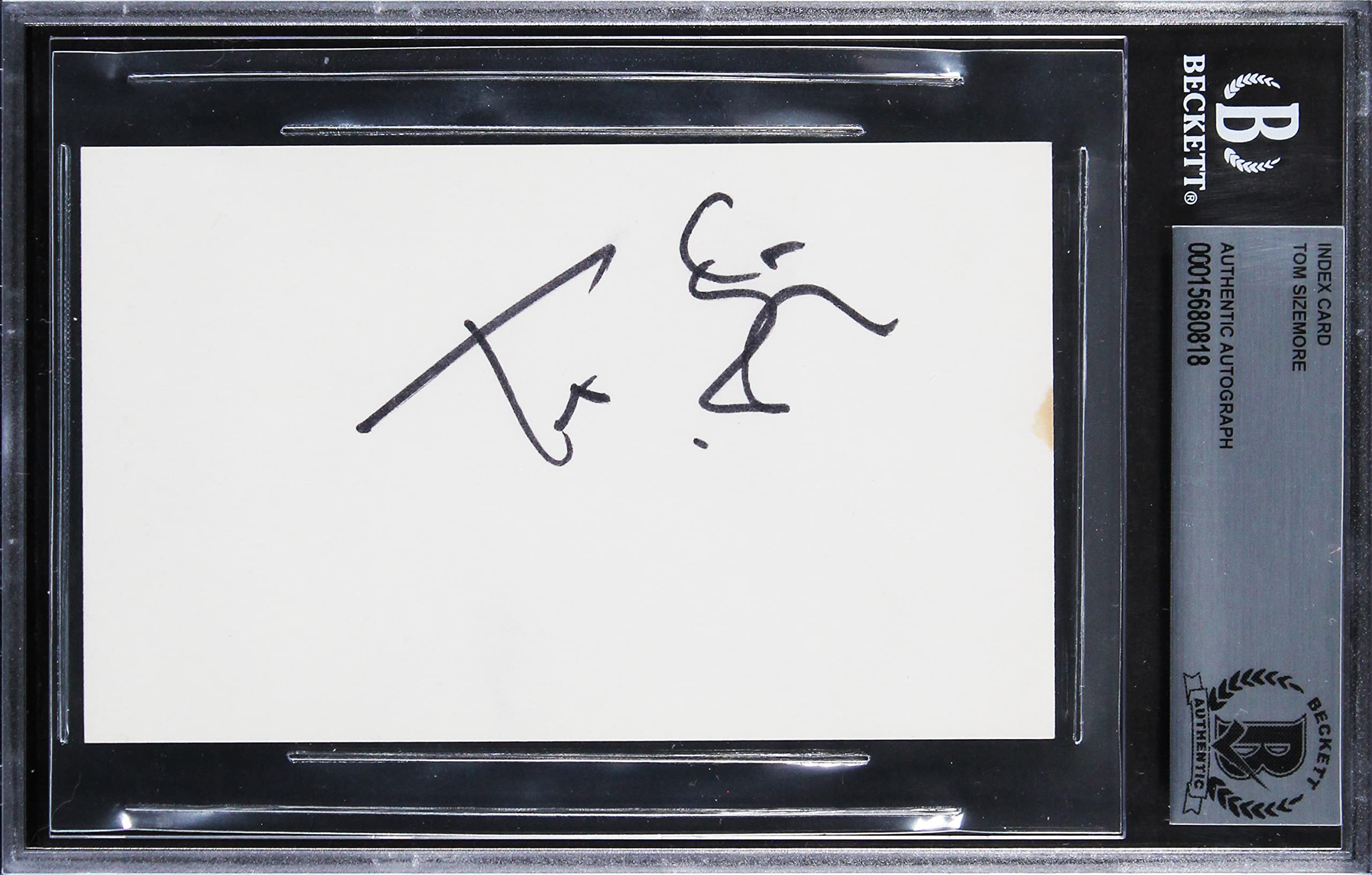 Tom Sizemore Saving Private Ryan Authentic Signed 3x5 Index Card BAS Slabbed