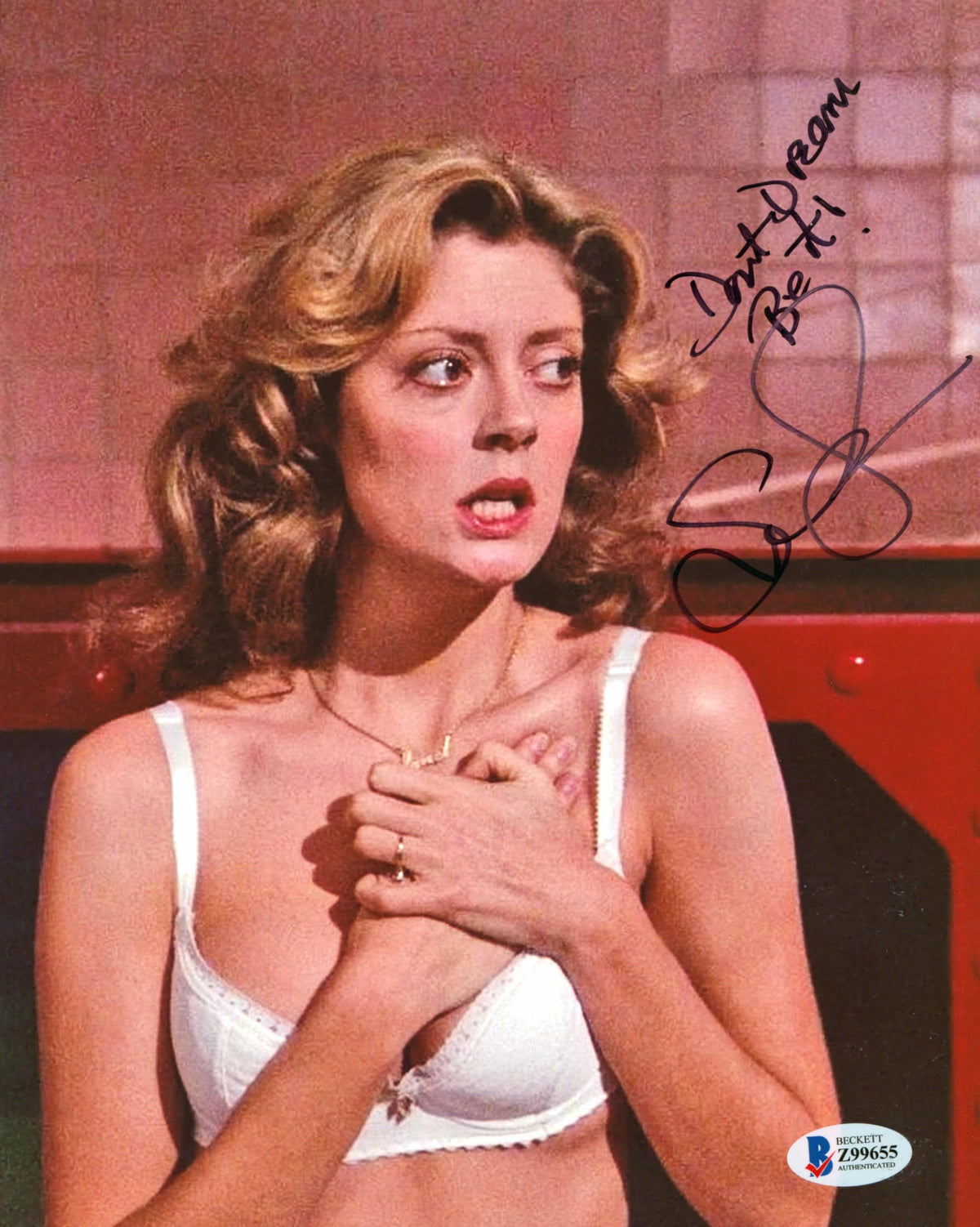 Susan Sarandon Thelma & Louise "Don't Dream" Signed 8x10 Sexy Photo BAS #Z99655