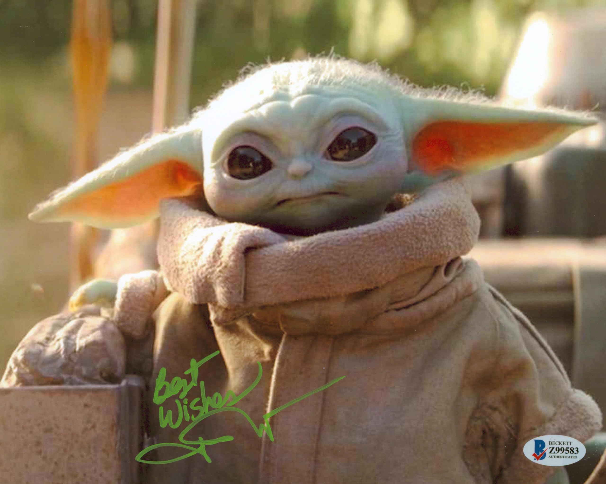 John Rosengrant The Mandalorian "Best Wishes" Signed 8x10 Photo BAS #Z99583