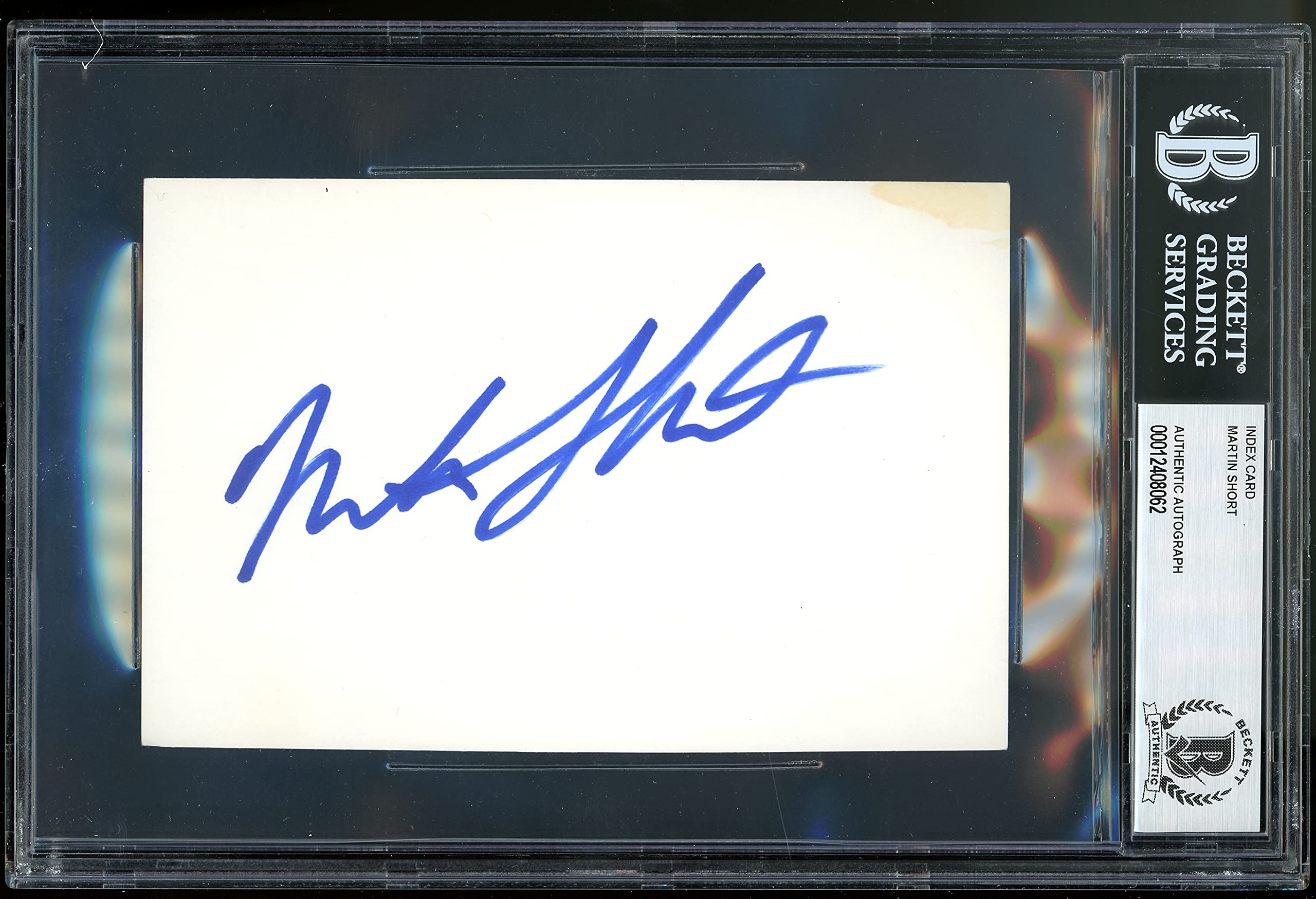 Martin Short Three Amigos! Authentic Signed 4x6 Index Card Autographed BAS Slab