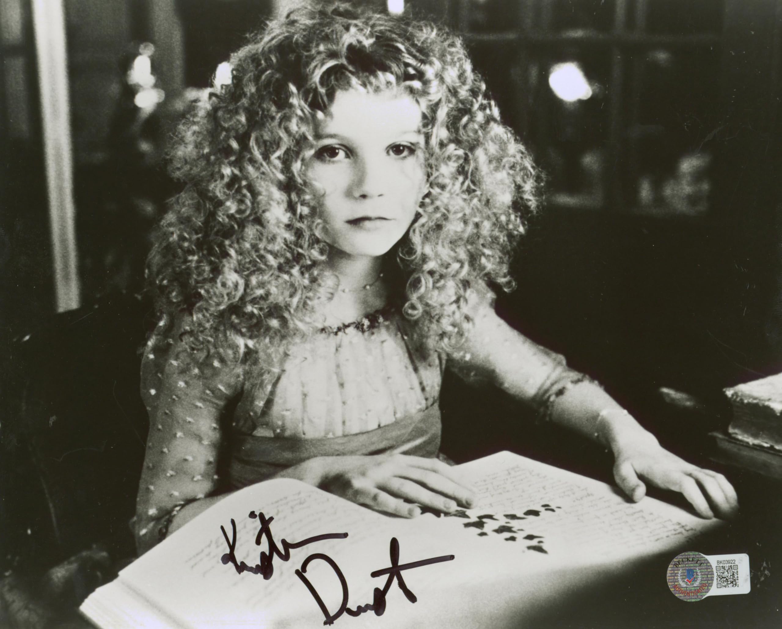 Kirsten Dunst Interview with the Vampire Signed 8x10 Photo BAS #BK03922