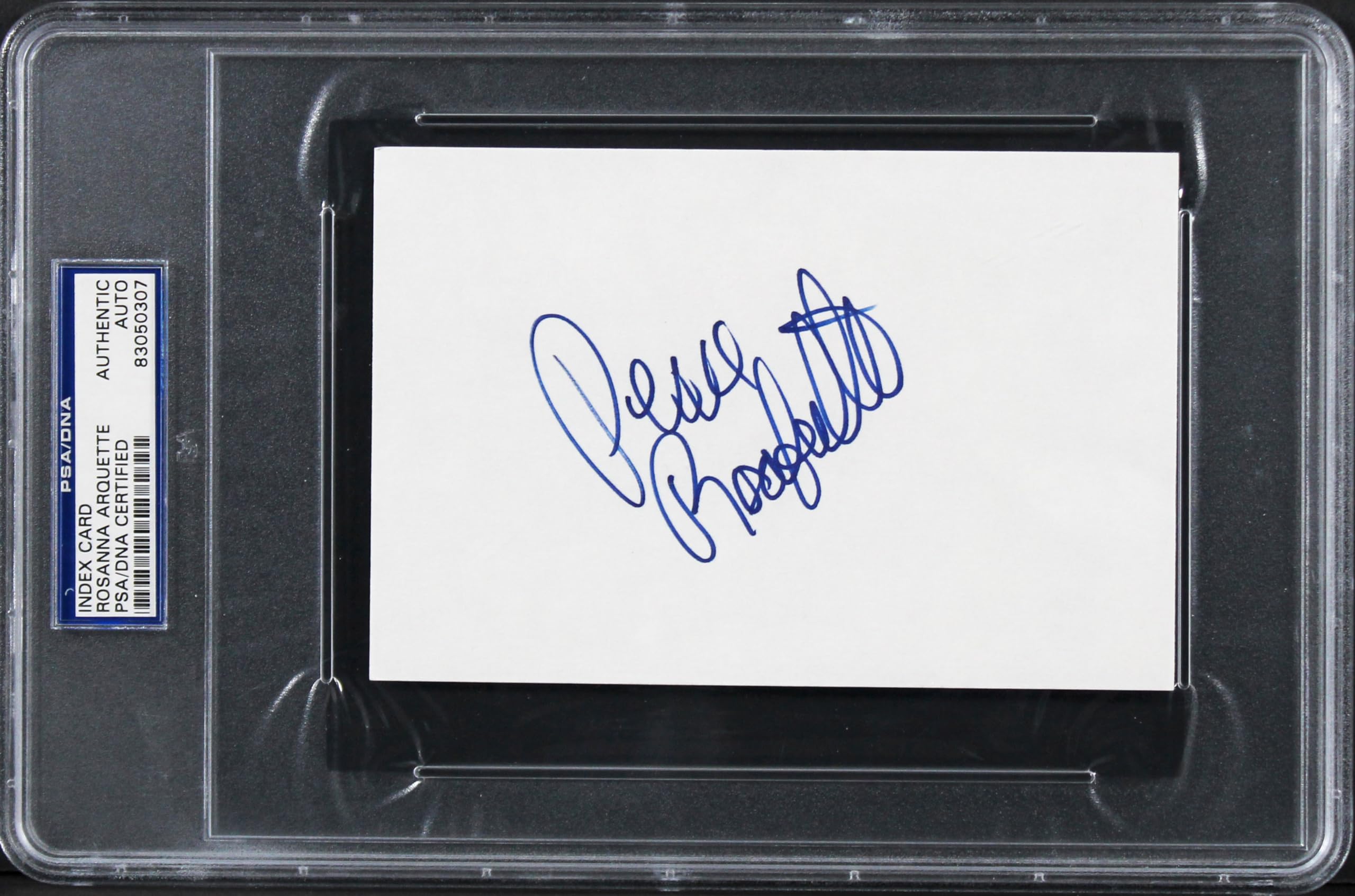 Rosanna Arquette Authentic Signed 4x6 Index Card Autographed PSA/DNA Slabbed 3