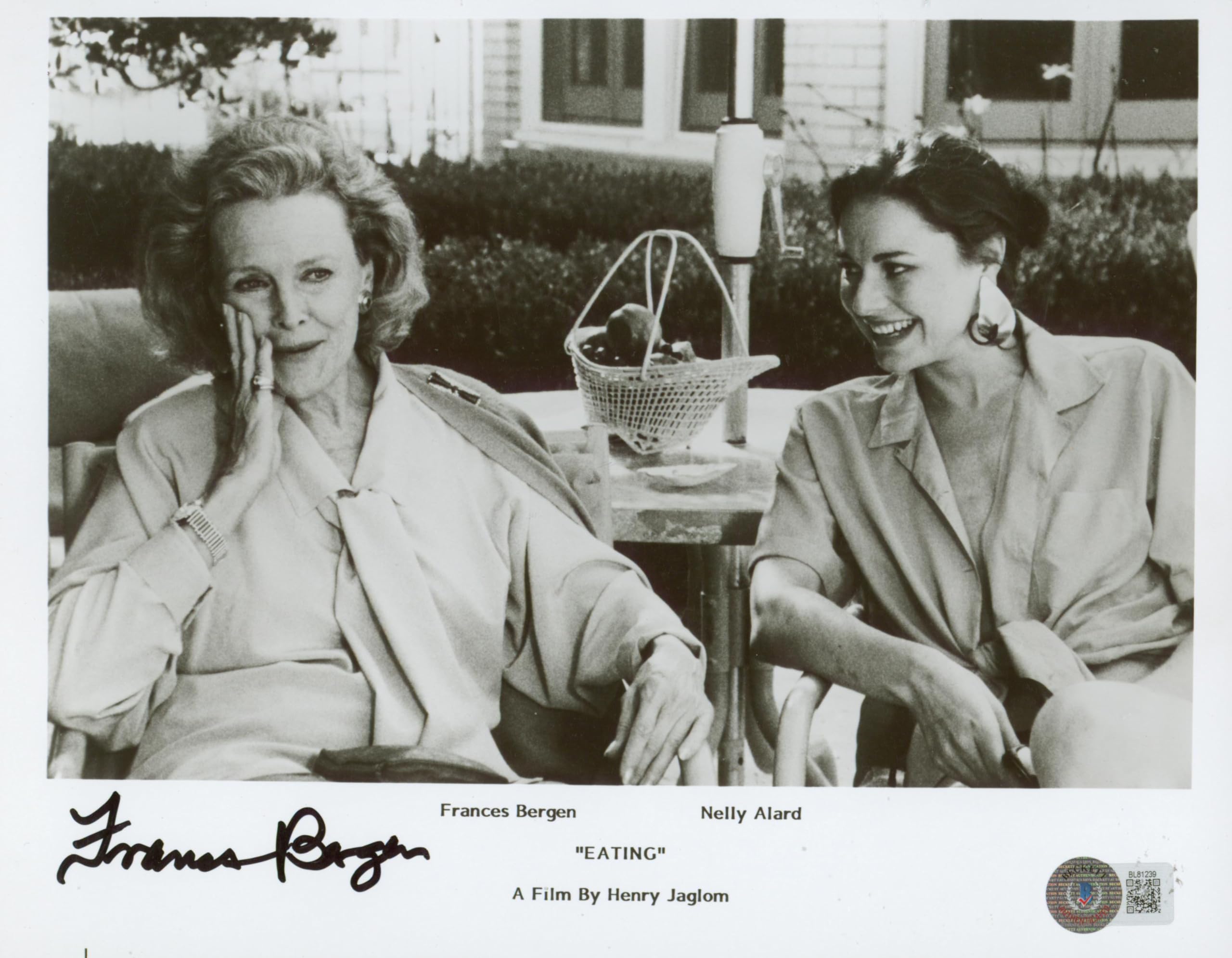 Frances Bergen Eating Authentic Signed 8x10 Photo Autographed BAS #BL81239
