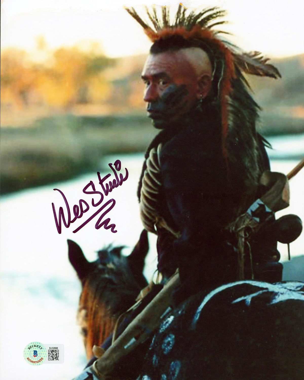 Wes Studi Dances with Wolves Authentic Signed 8x10 Photo Damaged BAS #BJ32688