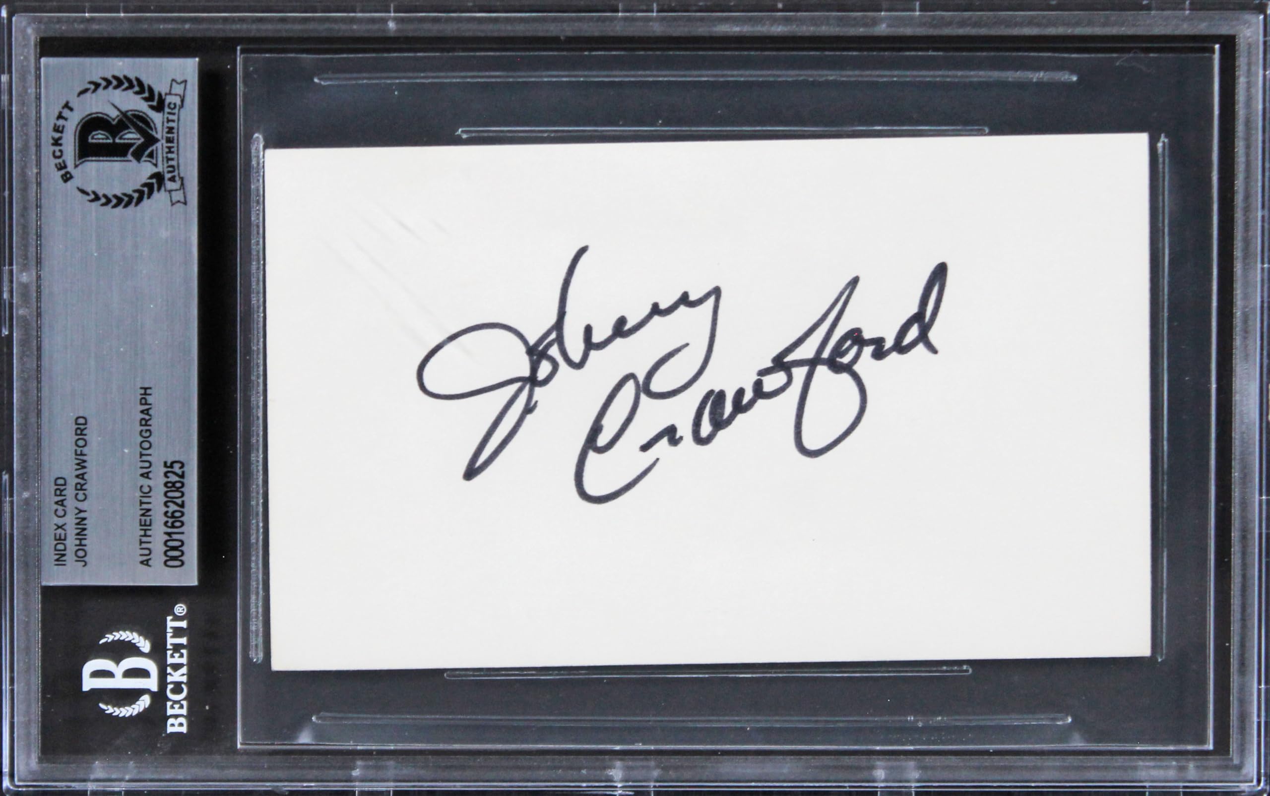 Johnny Crawford The Rifleman Authentic Signed 3x5 Index Card BAS Slabbed 1