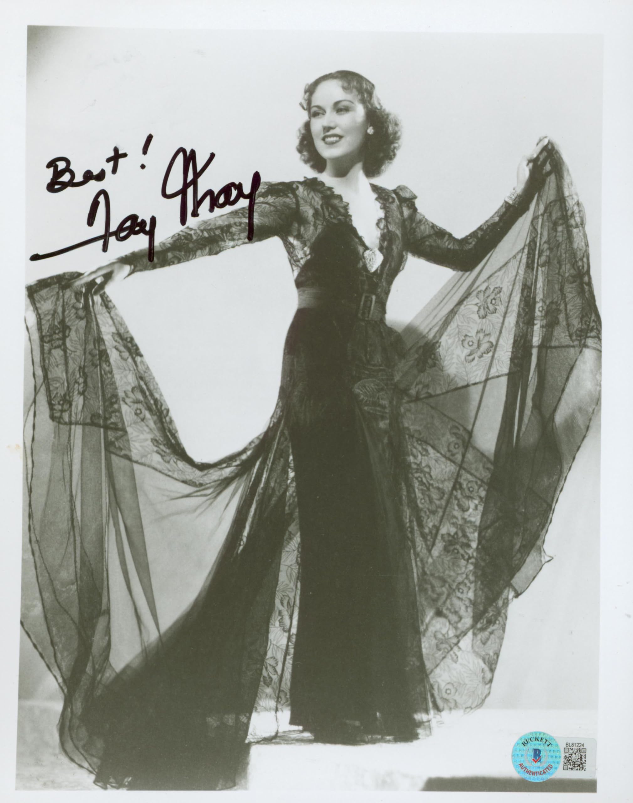 Fay Wray King Kong "Best!" Authentic Signed 8x10 Photo Autographed BAS #BL81224