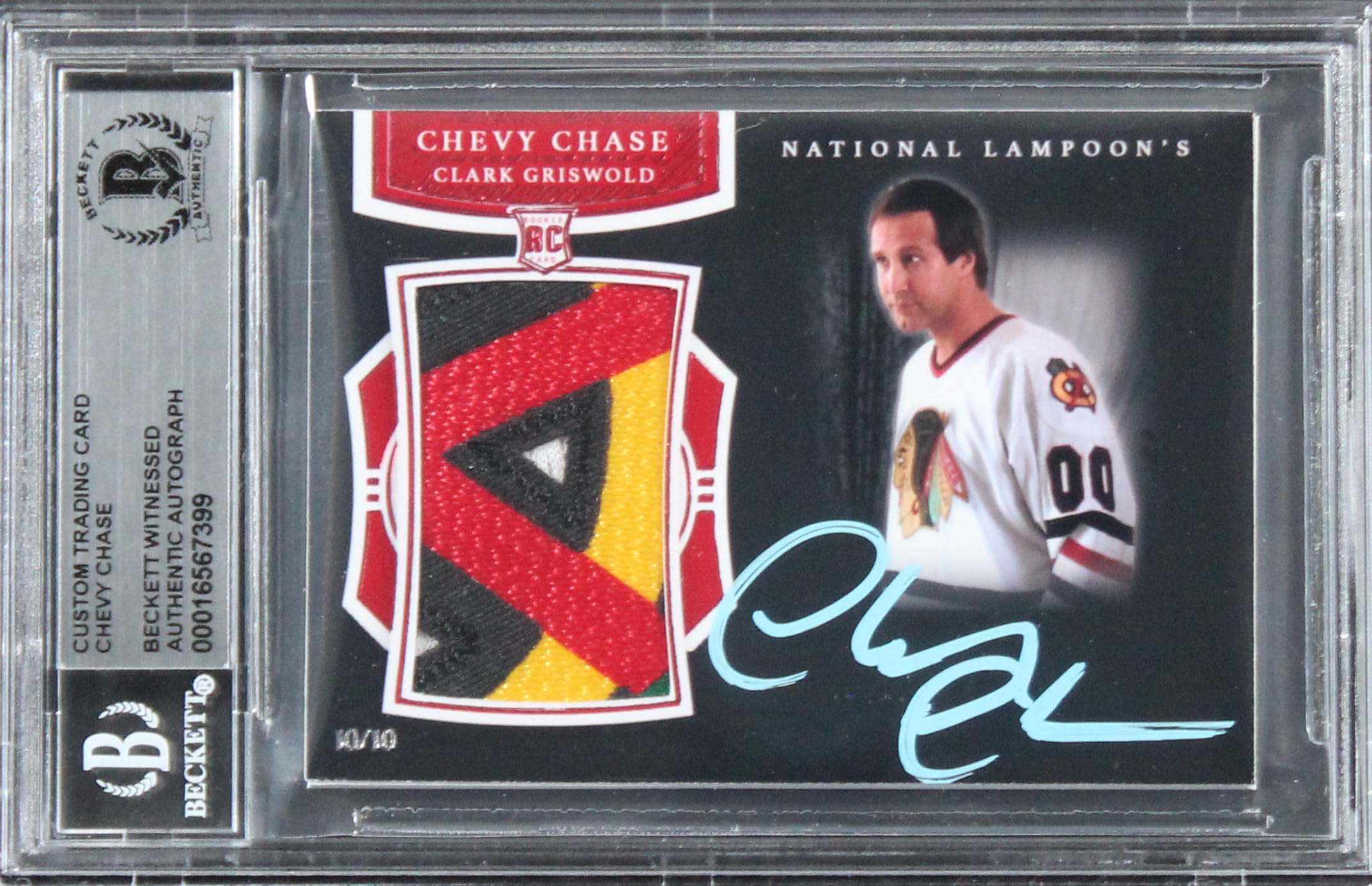 Chevy Chase Christmas Vacation Signed Relic Card BAS Slab #10/10 #16567399