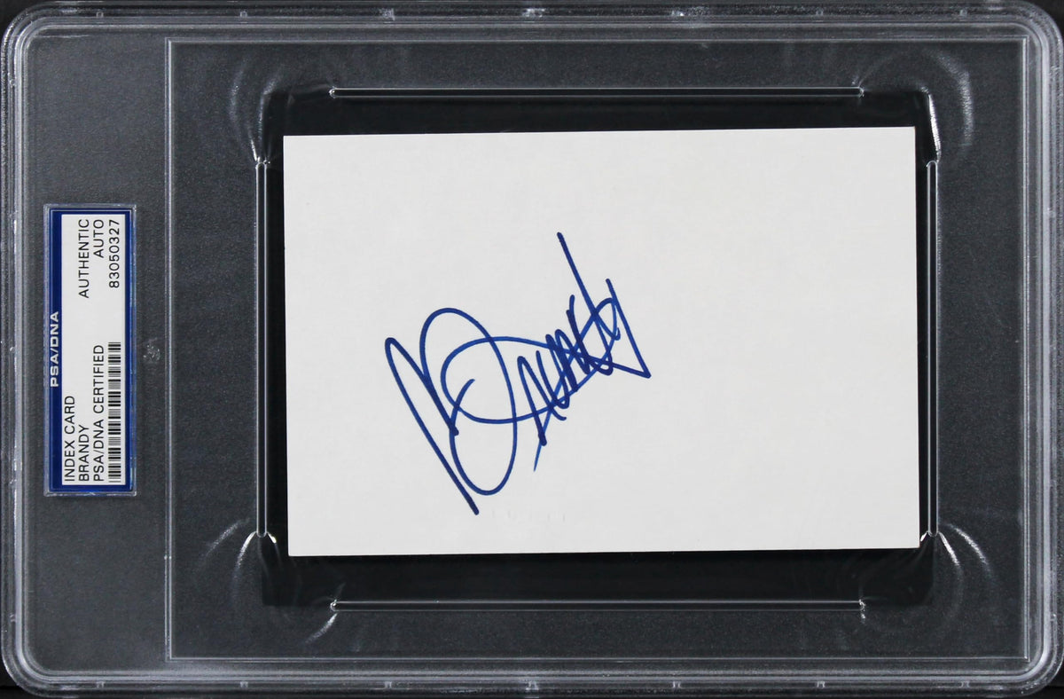 Brandy Authentic Signed 4X6 Index Card Autographed PSA/DNA Slabbed