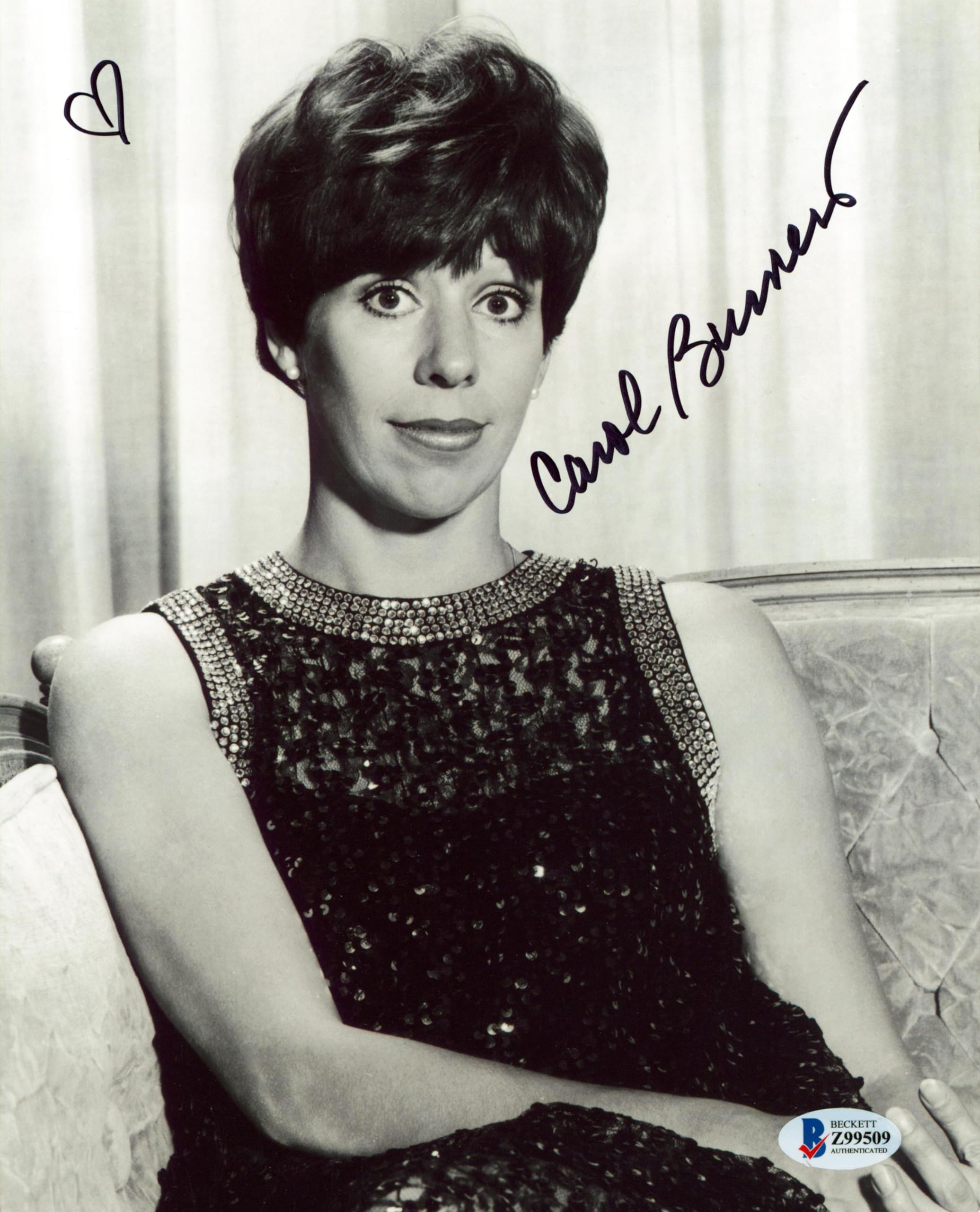 Carol Burnett Authentic Signed 8x10 Photo Autographed BAS #Z99509