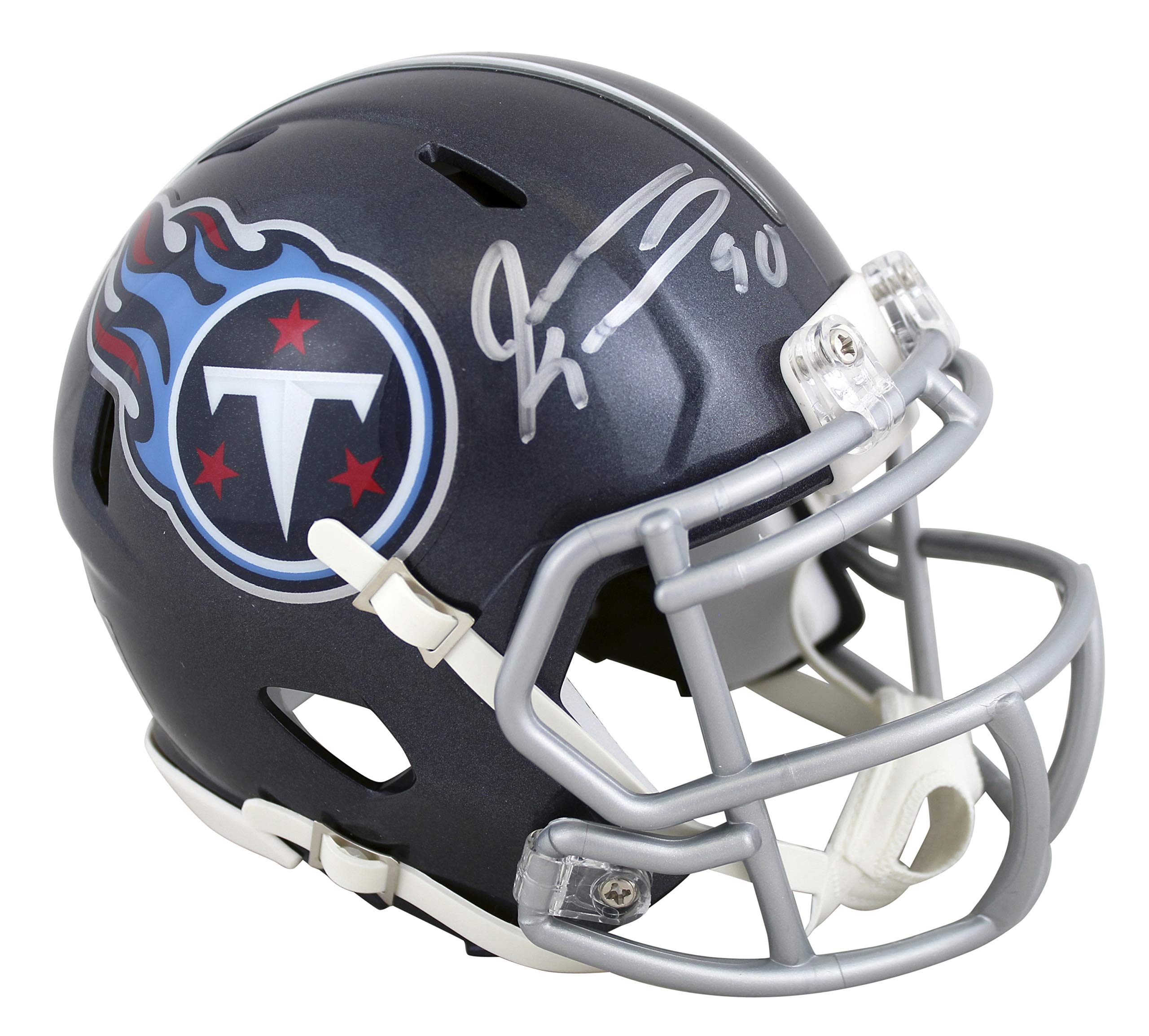 Titans Jevon Kearse Authentic Signed Navy Speed Mini Helmet BAS Witnessed