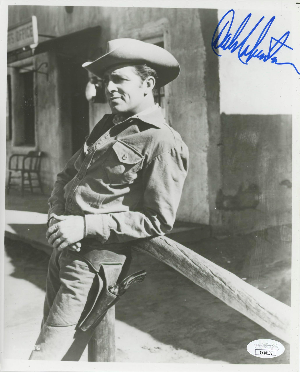 Dale Robertson Tales of Wells Fargo Authentic Signed 8x10 Photo JSA #AX48138