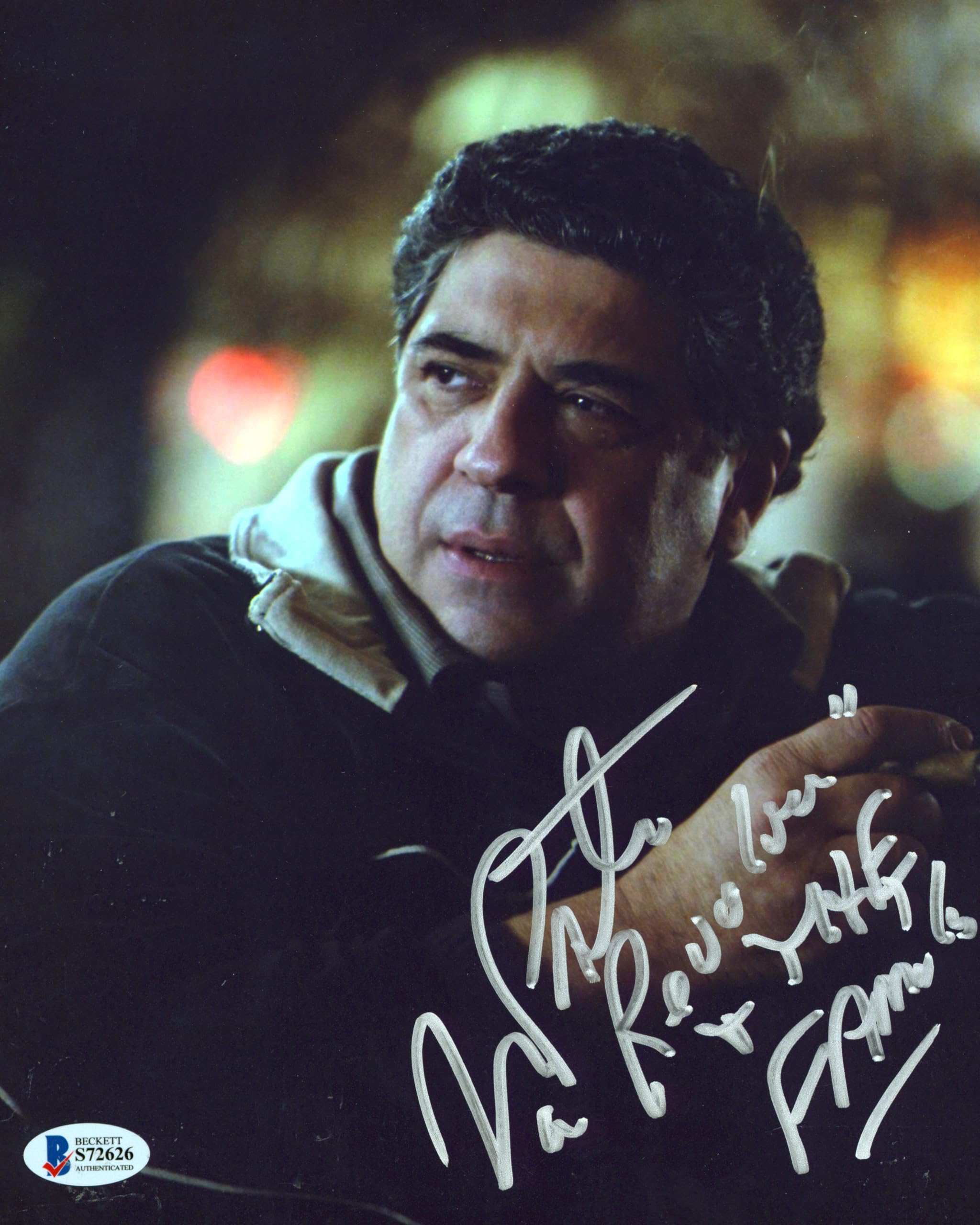 Vincent Pastore The Sopranos "Revolver" Authentic Signed 8x10 Photo BAS #S72626