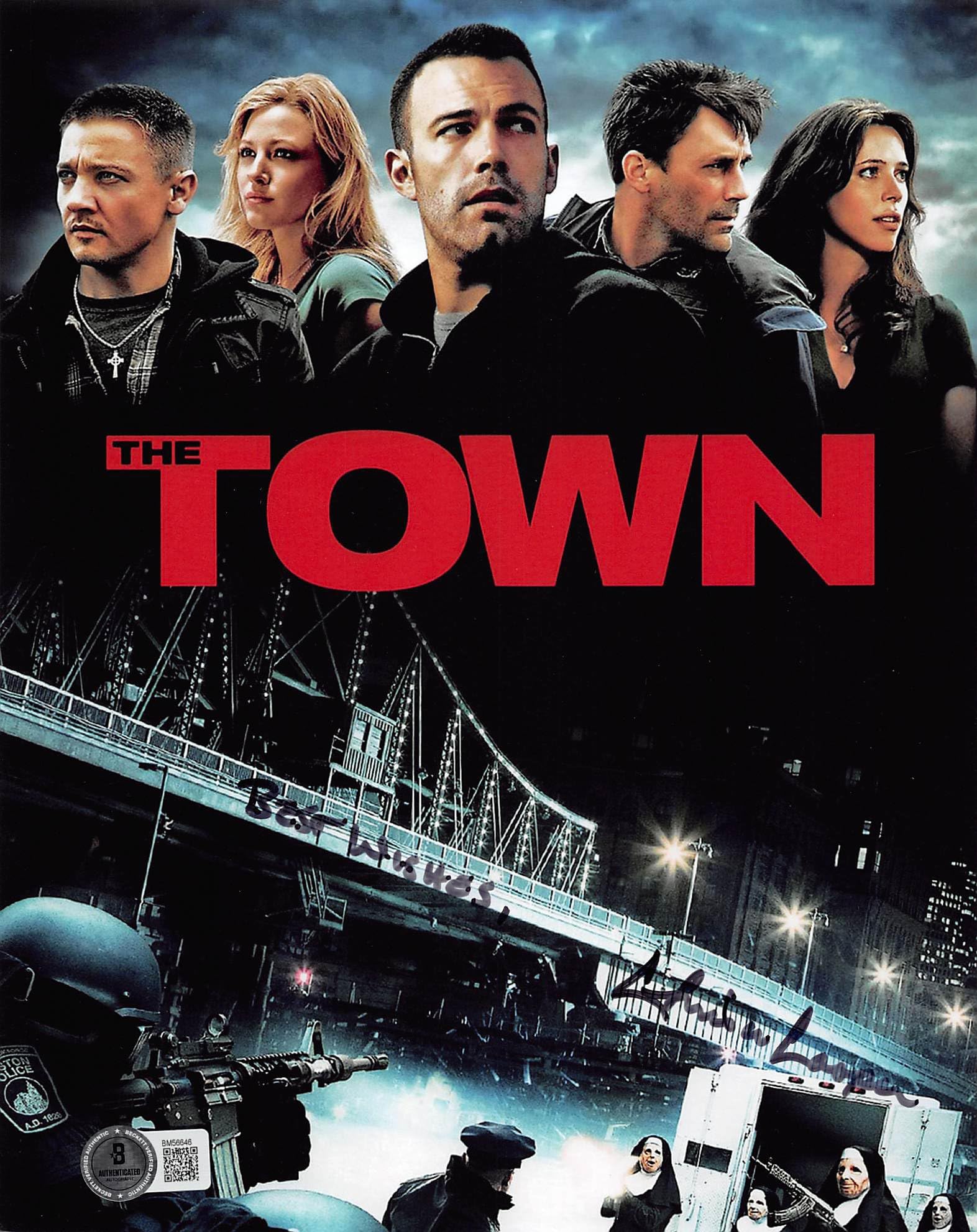 Chris Cooper The Town "Best Wishes" Authentic Signed 8x10 Vertical Photo BAS 1